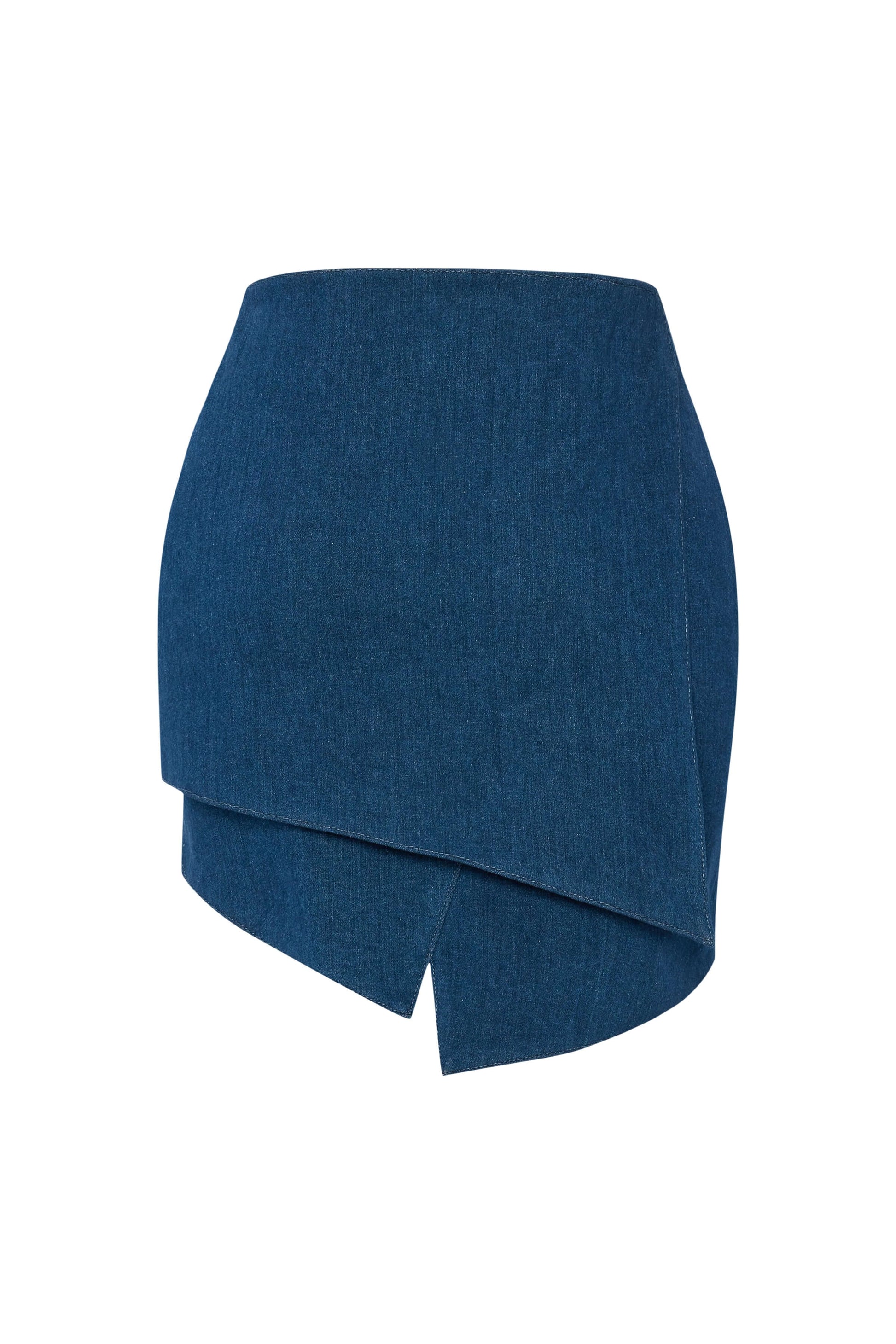 JENDUE Endless Line Denim Mini Skirt - Chic & Modern