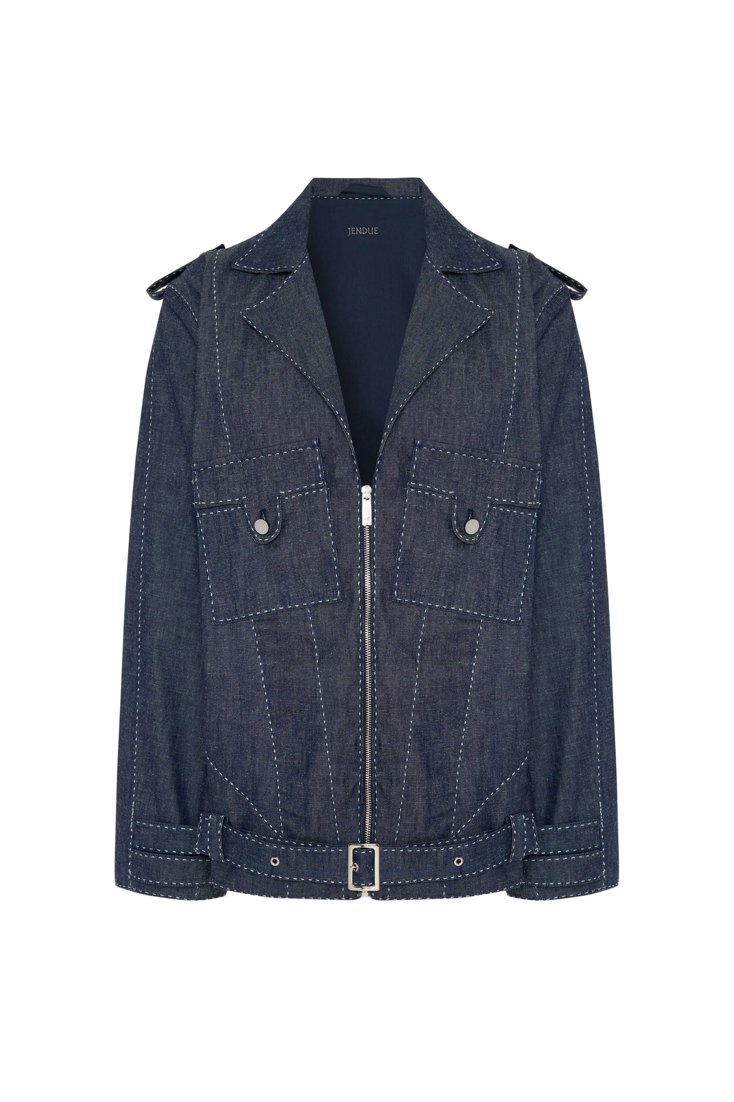 JENDUE Fortidude Mens Denim Jacket - Blue