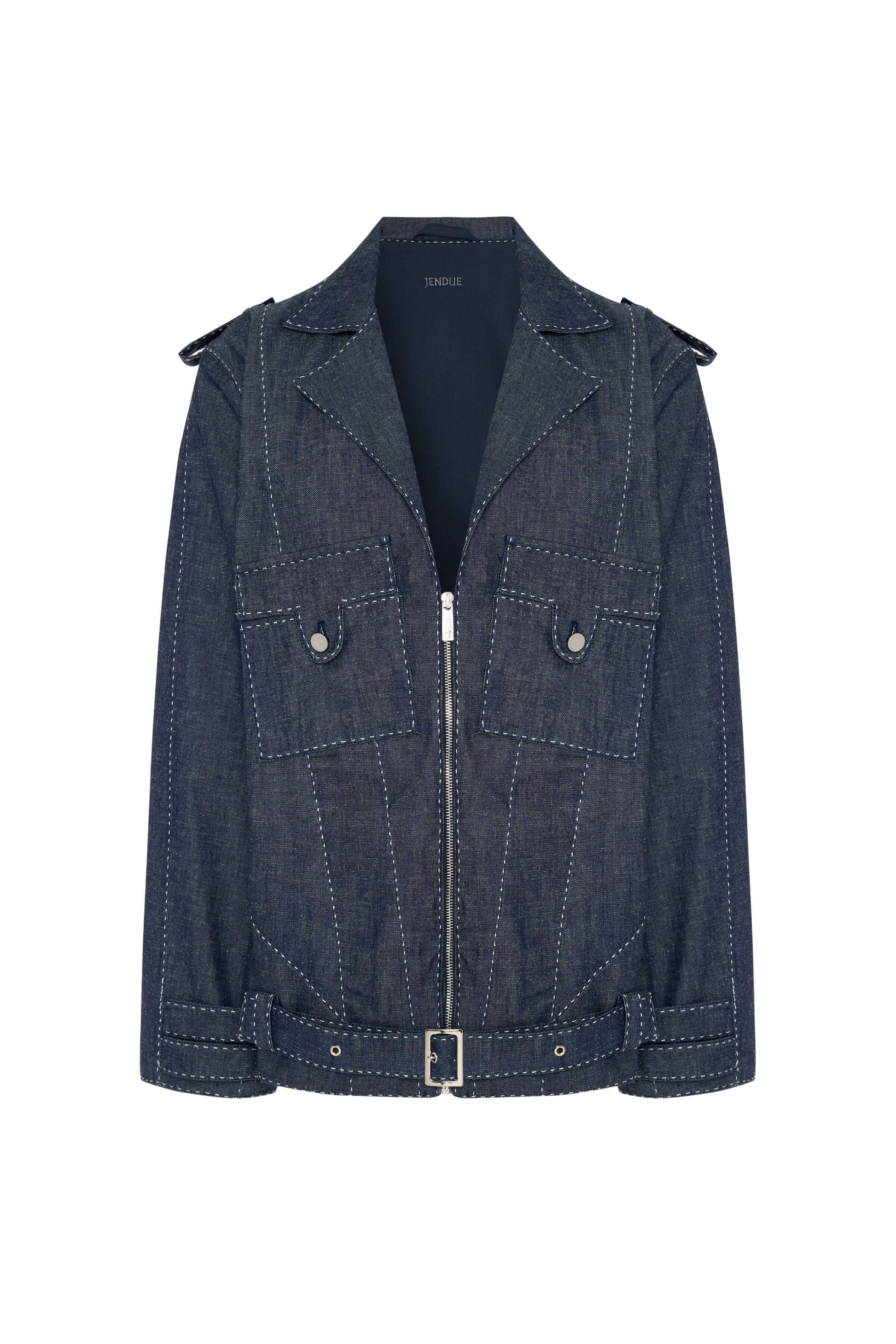 JENDUE Fortidude Mens Denim Jacket - Blue