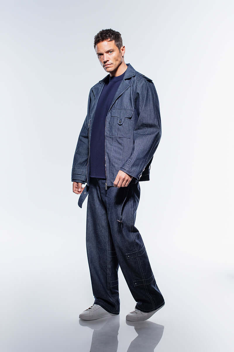 JENDUE Fortidude Mens Denim Jacket - Blue
