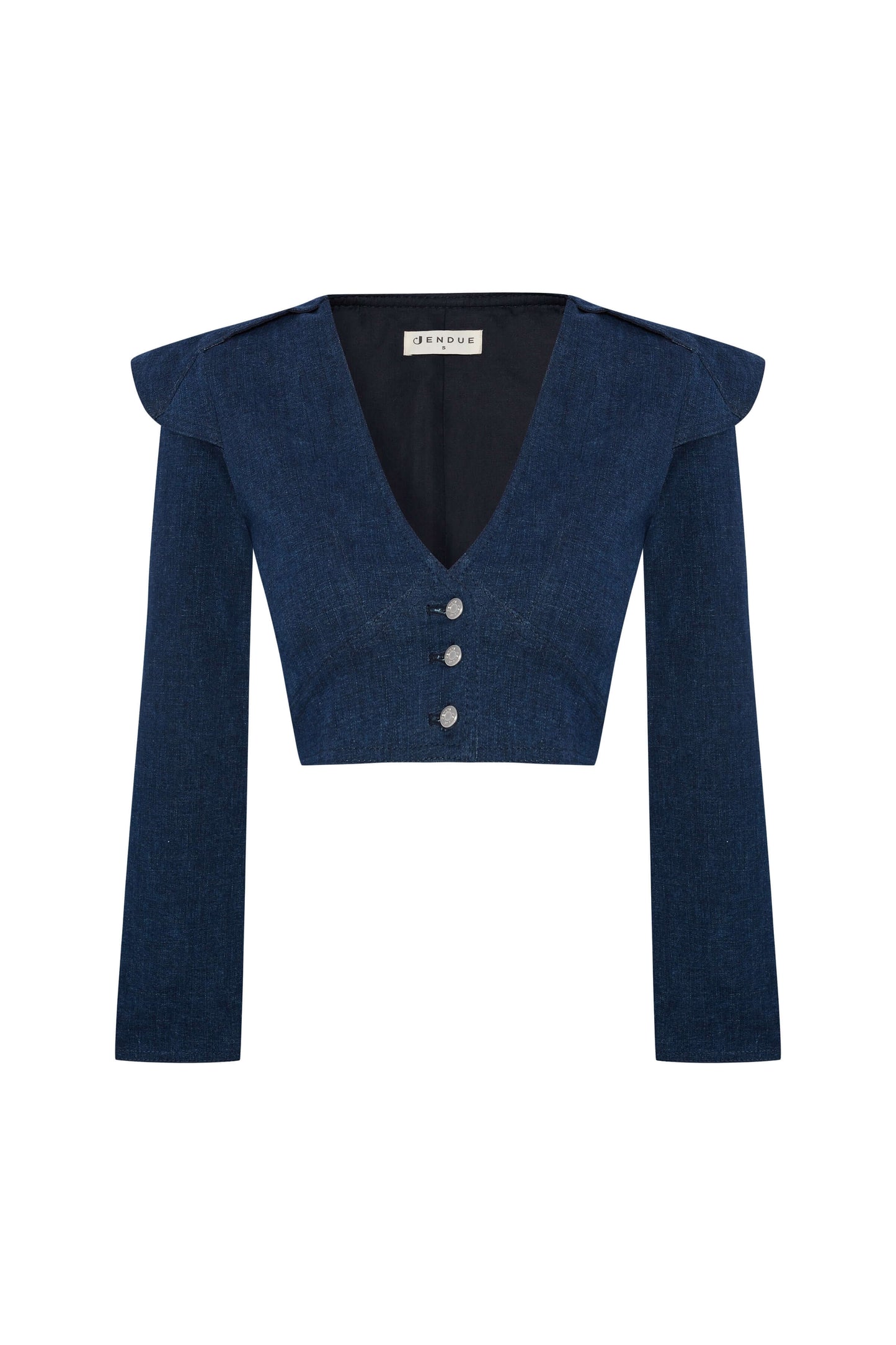 JENDUE Harmony Denim Jacket - Cropped & Stylish Outerwear
