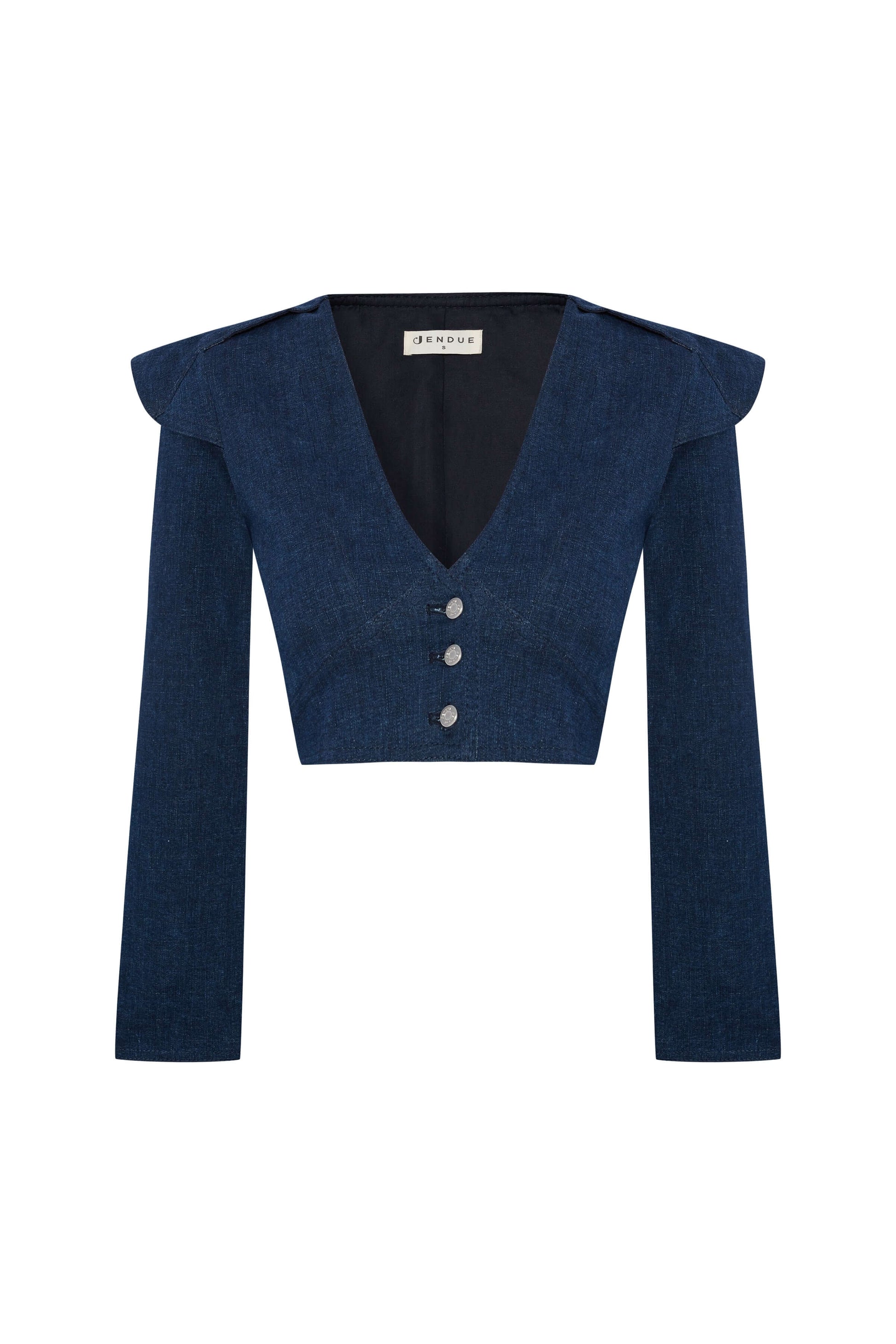 JENDUE Harmony Denim Jacket - Cropped & Stylish Outerwear