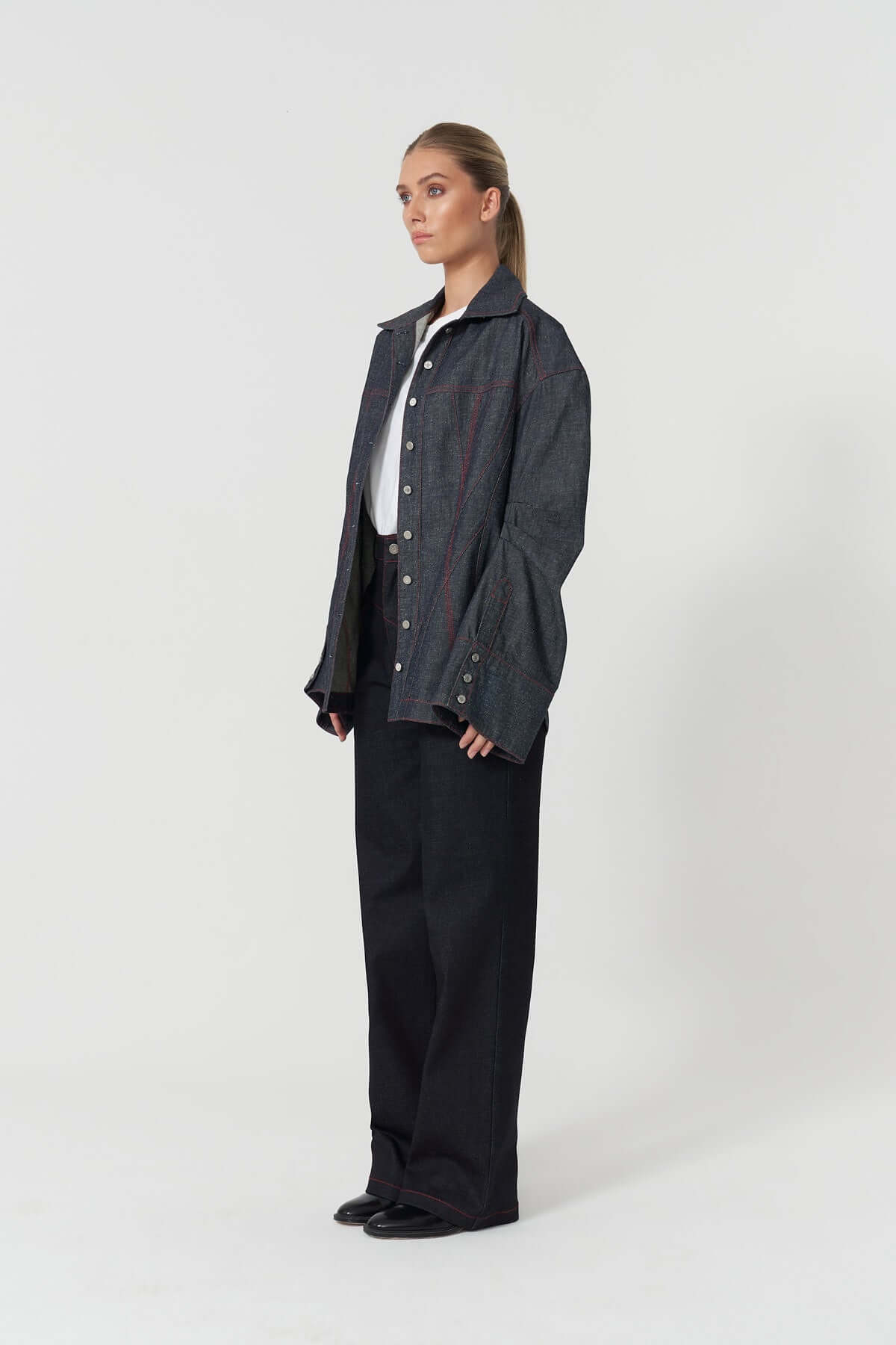 JENDUE Harvey Comfort Denim Shirt -Stylish Unisex Jean Shirt