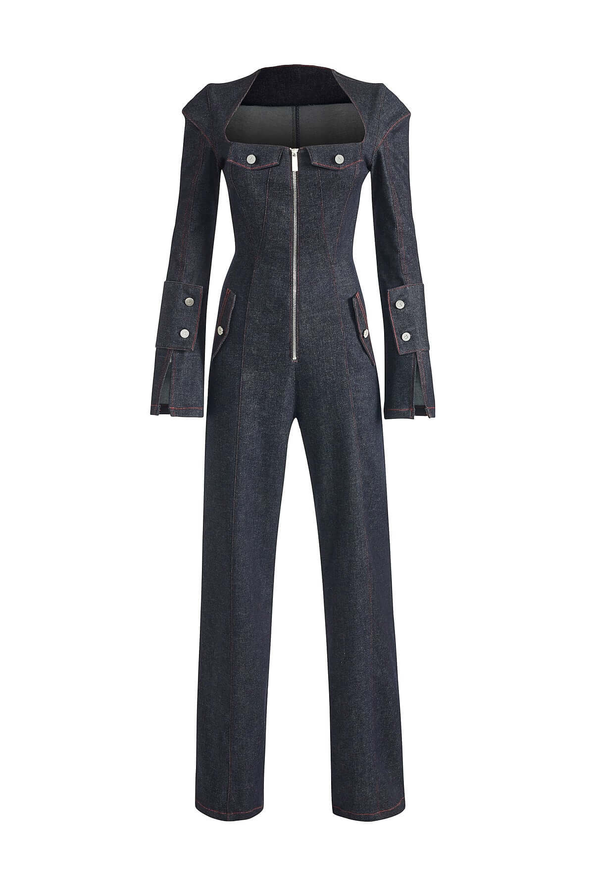JENDUE Harvey Denim Jumpsuit - Dark Wash Women's Jumpsuit
