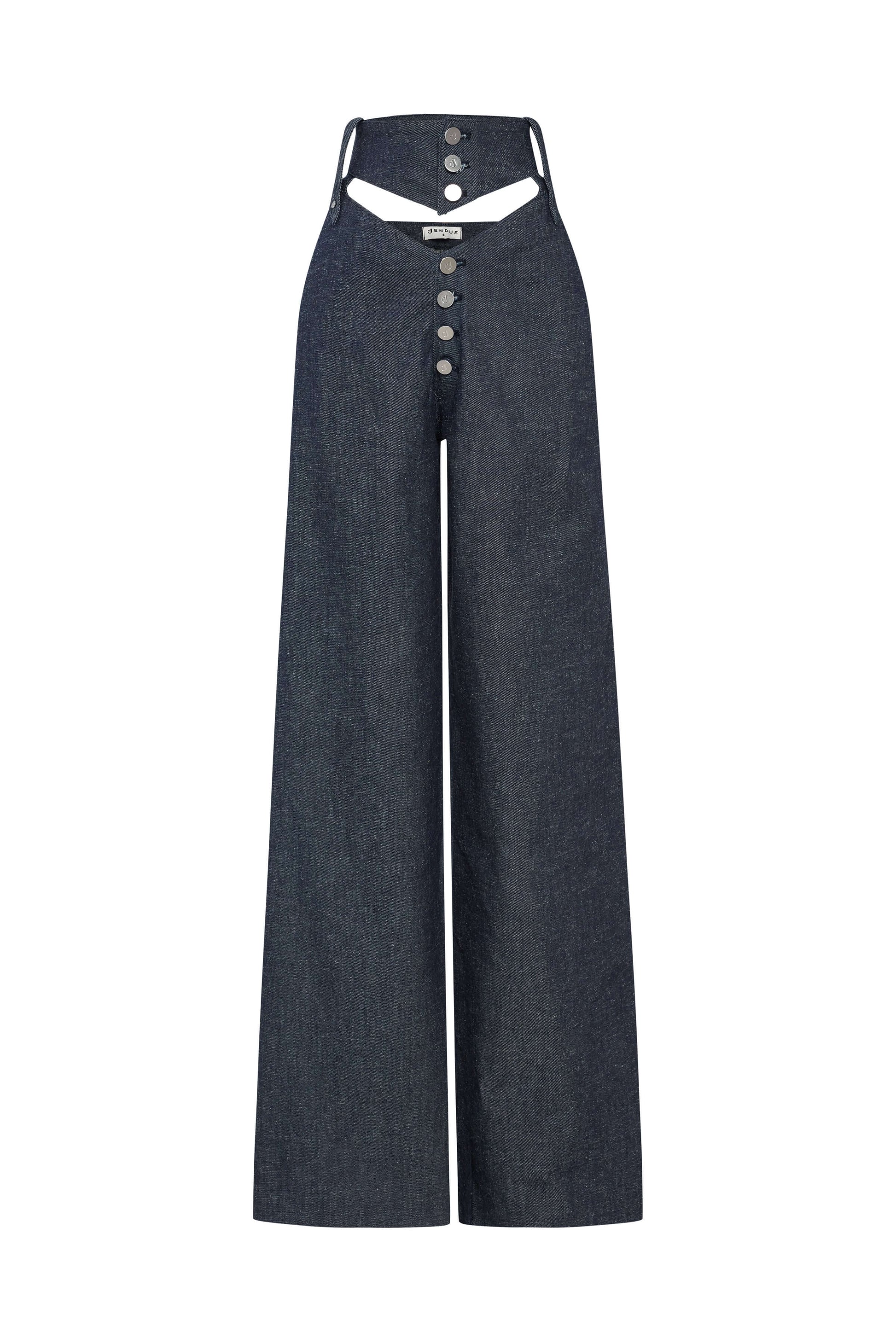 JENDUE High Frequencies Denim Jean - High Waisted Dark Wash