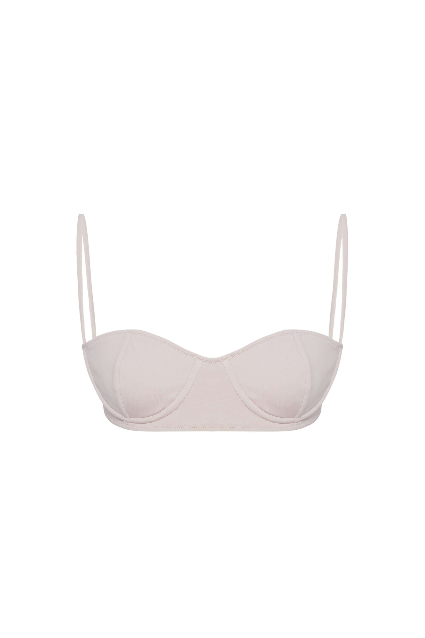 JENDUE Irma Denim Jersey Bra - Ecru, Red & Pink