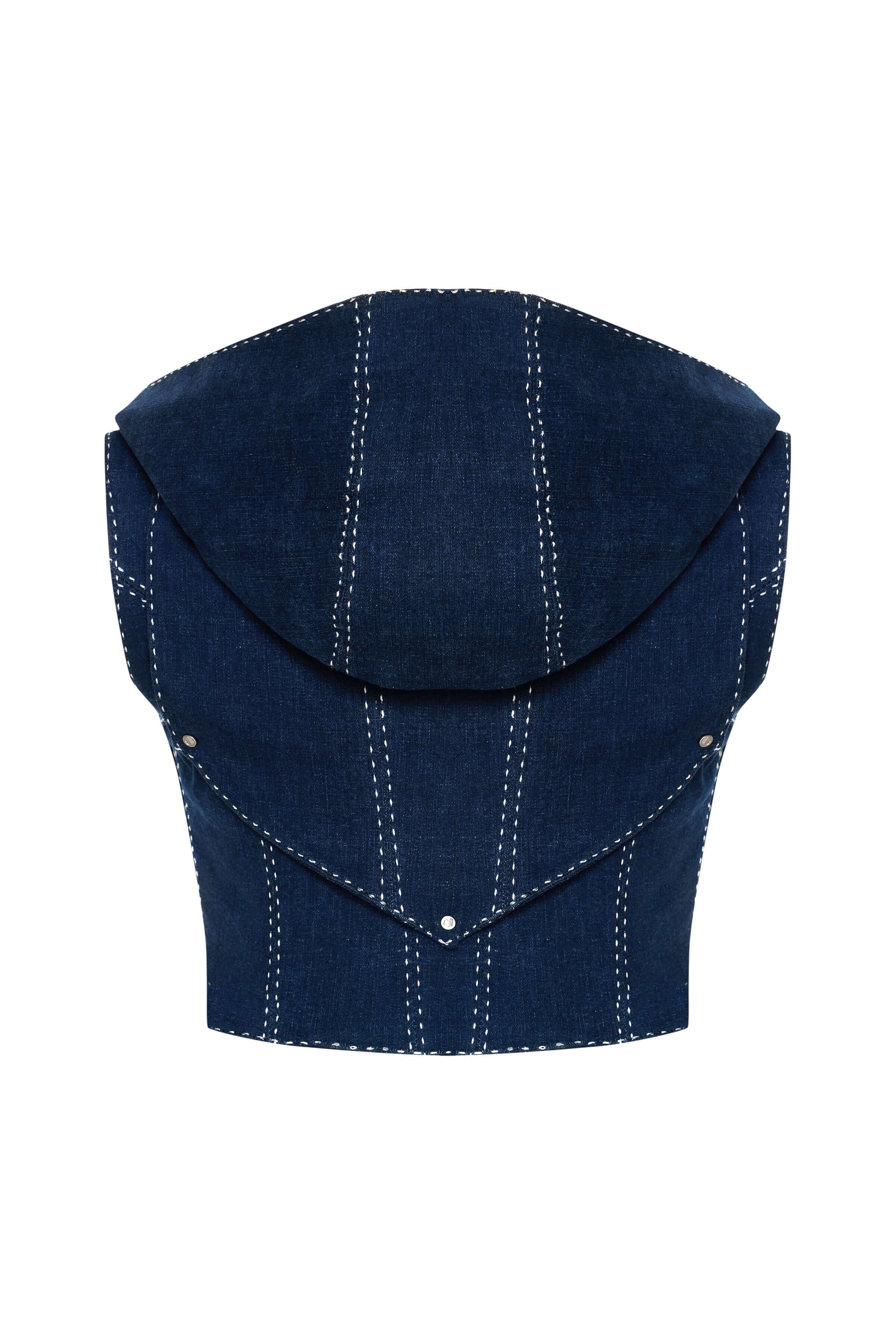 JENDUE Lia Denim Top - Stylish Denim Vest