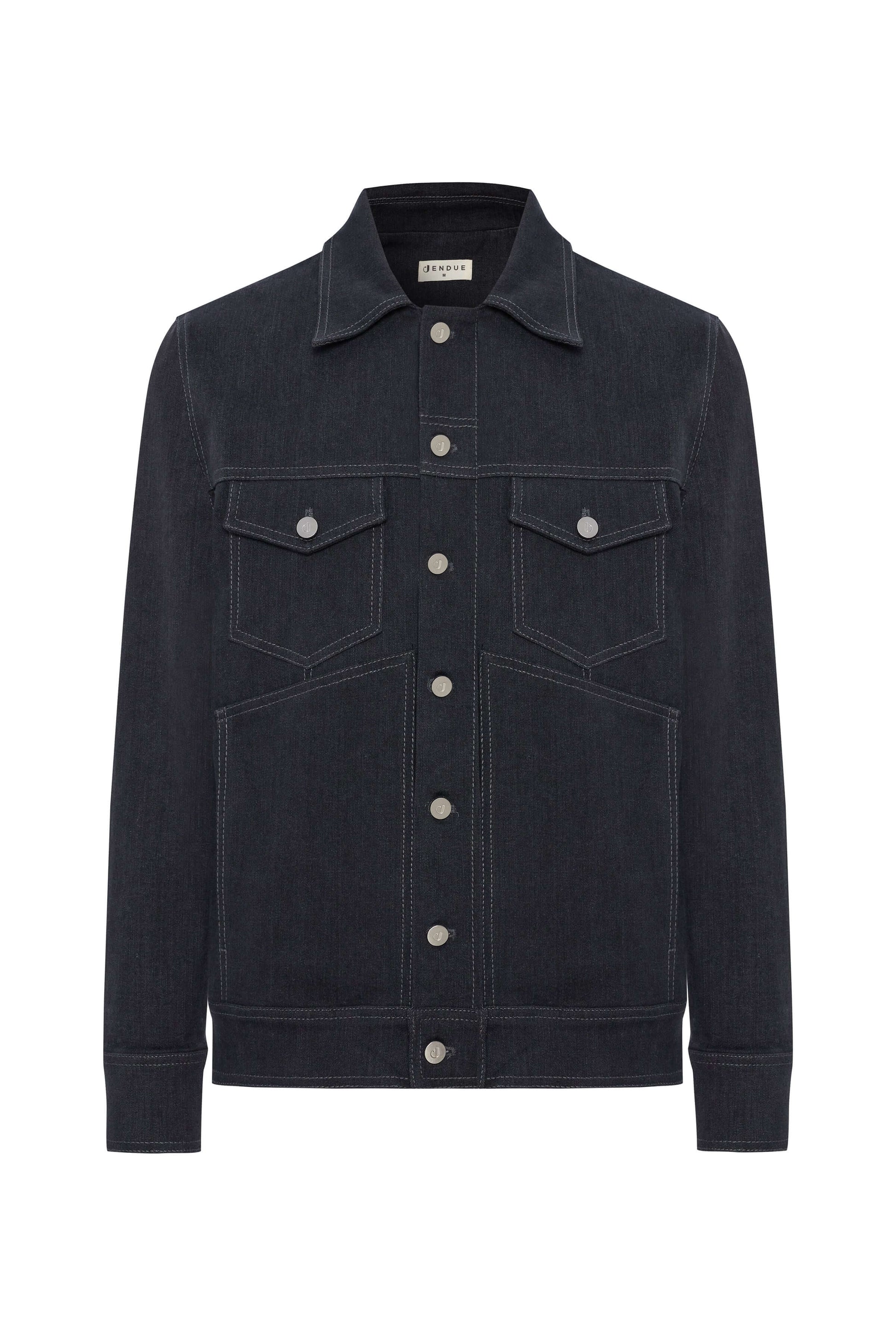 JENDUE Livorno Denim Jacket - Men's Dark Wash Jean Jacket