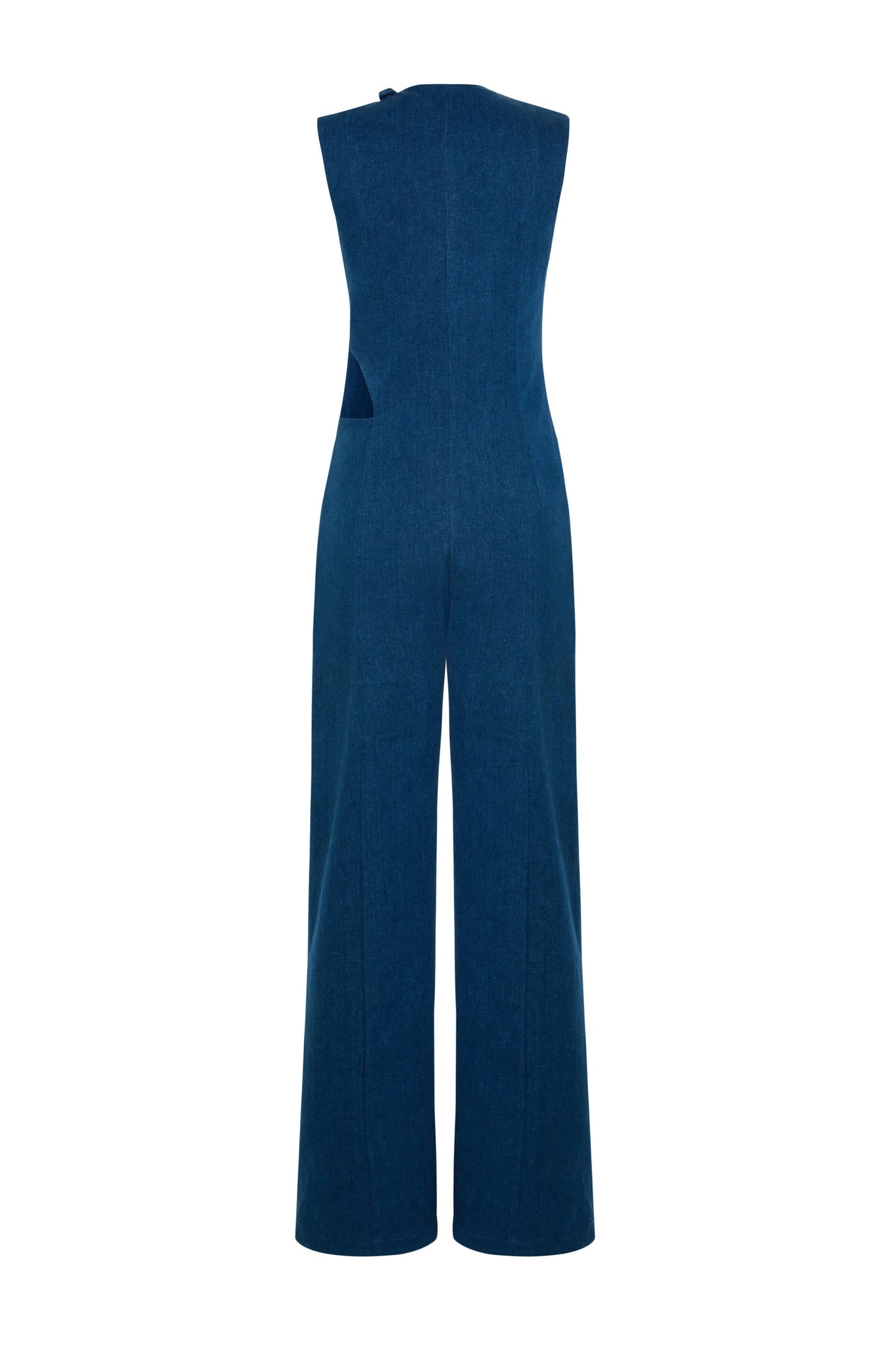 JENDUE Lustrous Denim Jumpsuit