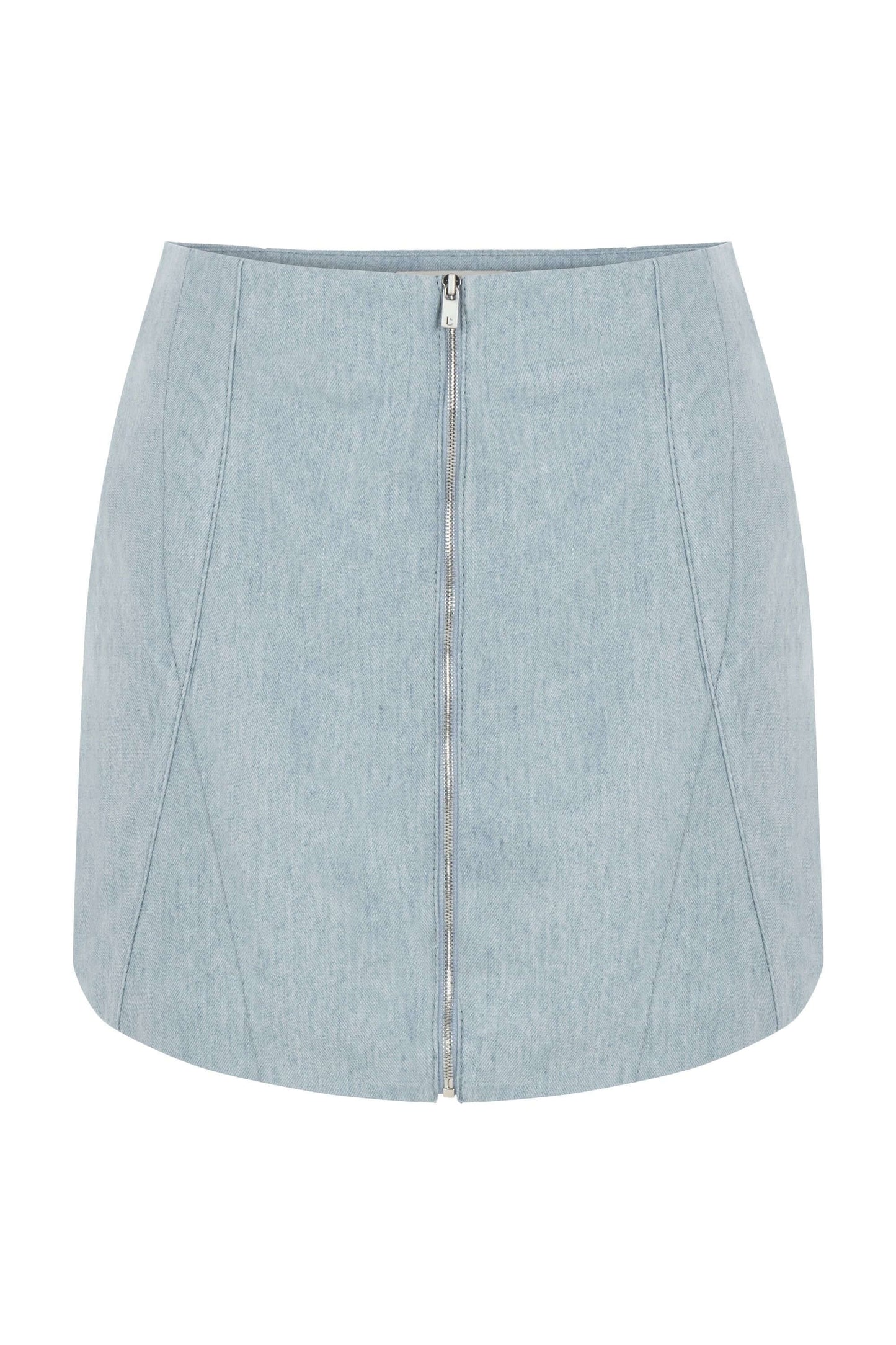 JENDUE Marvel Denim Mini Skirt - Light Wash