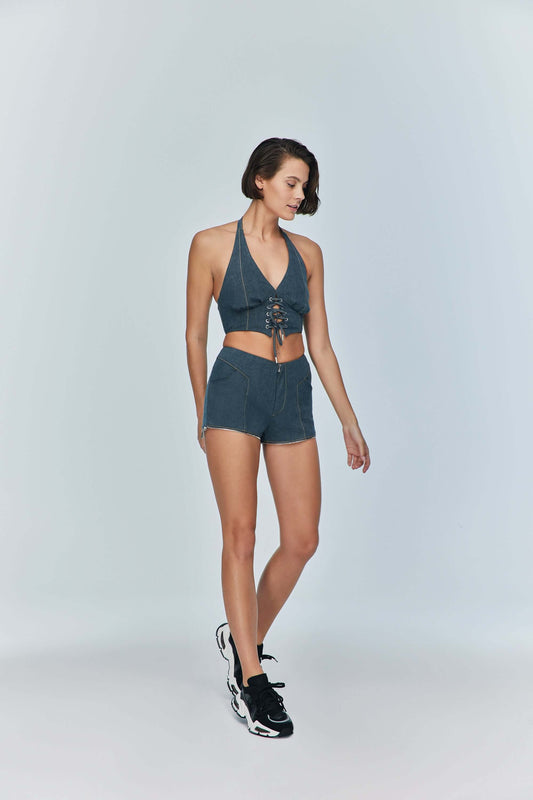 JENDUE Monte 2-in-1 Denim Jeans & Shorts - Versatile Style