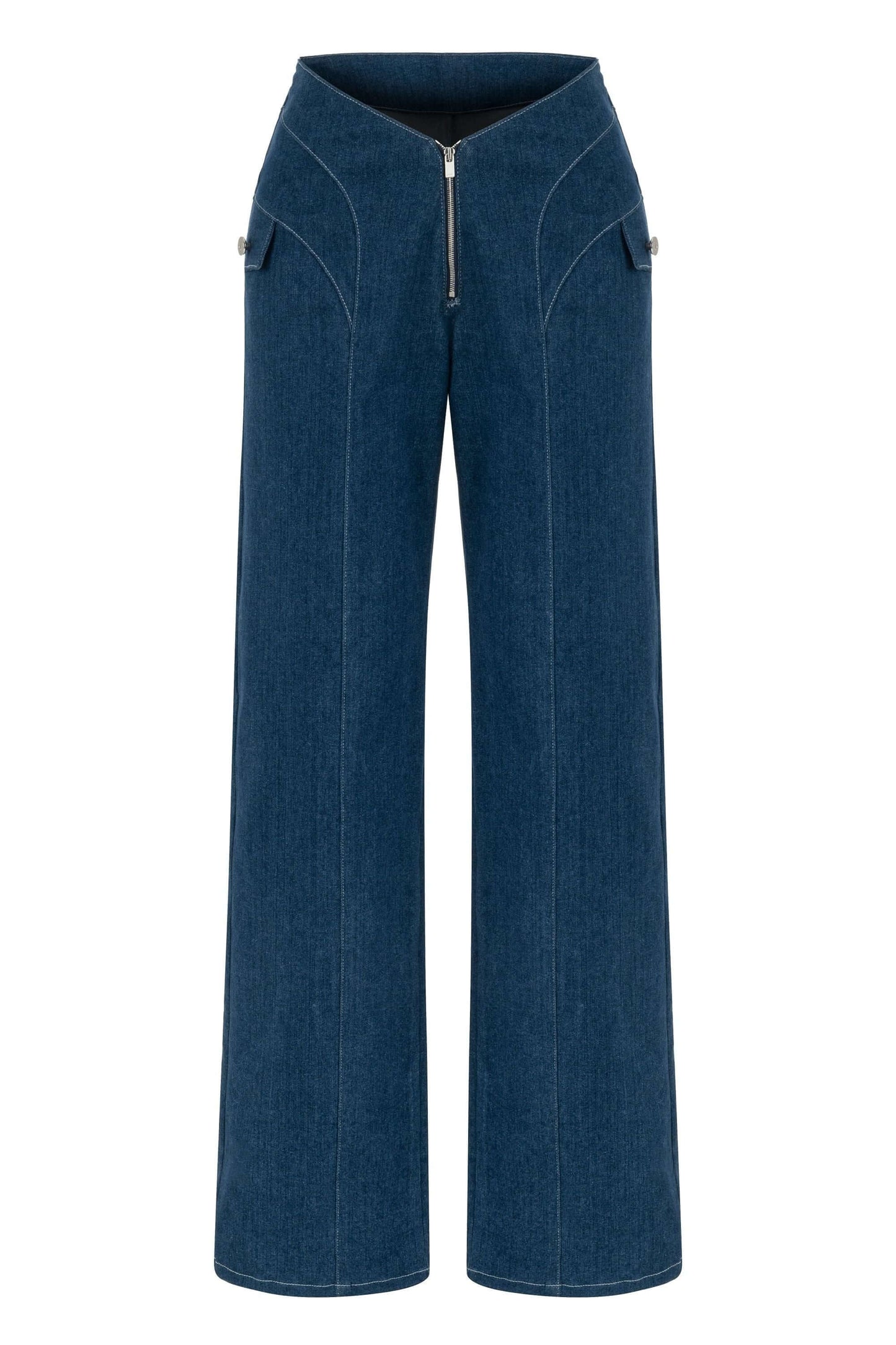 JENDUE Myla Denim Jean - Women's High-Waisted Wide Leg