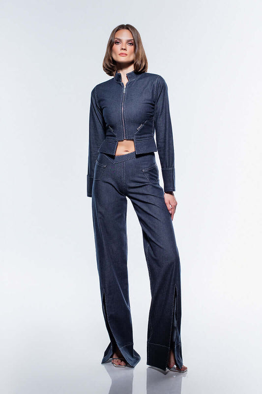 JENDUE Noble Denim Jeans - Wide Leg