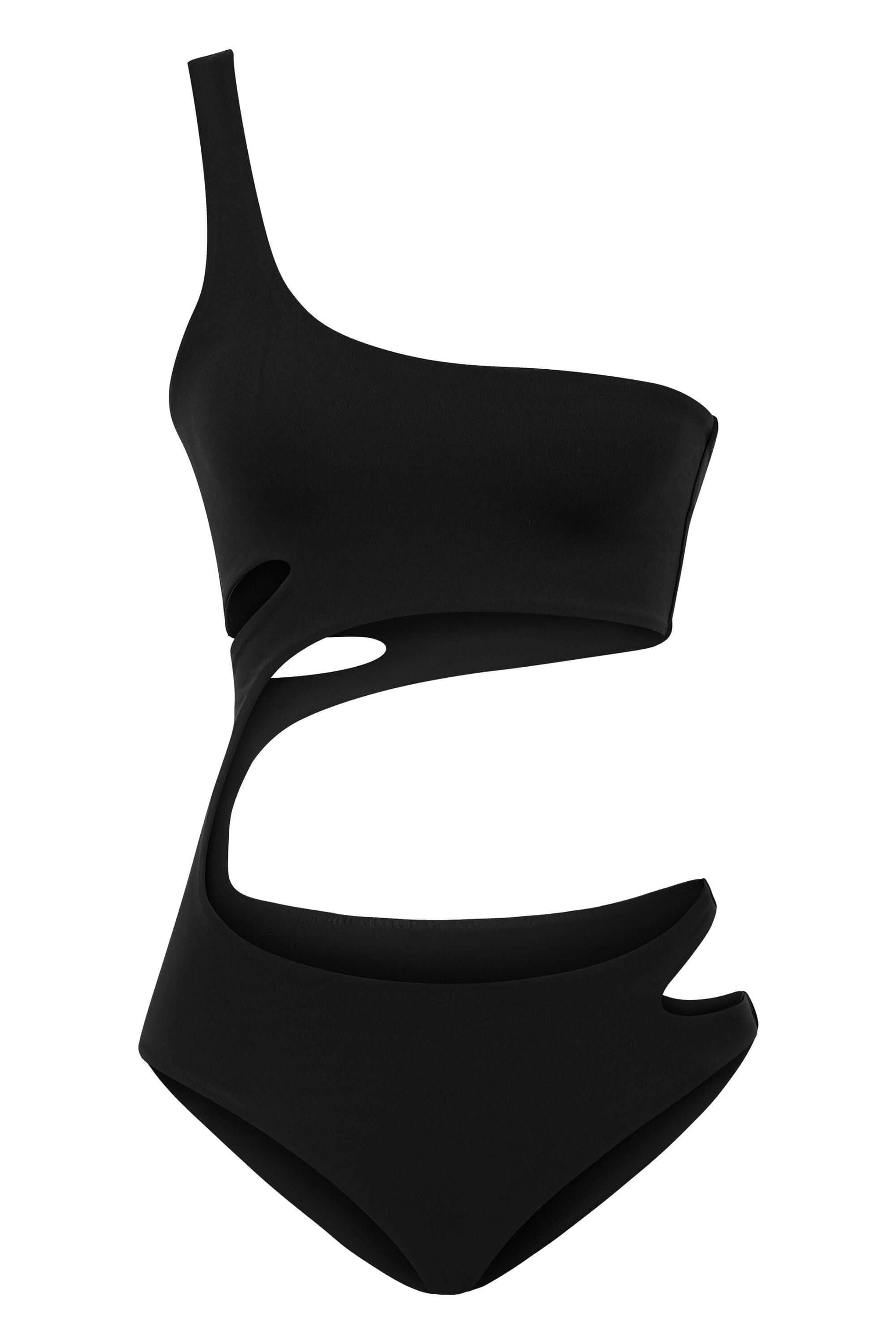 JENDUE Ocean Cutout Swimwear - One-Shoulder Monokini