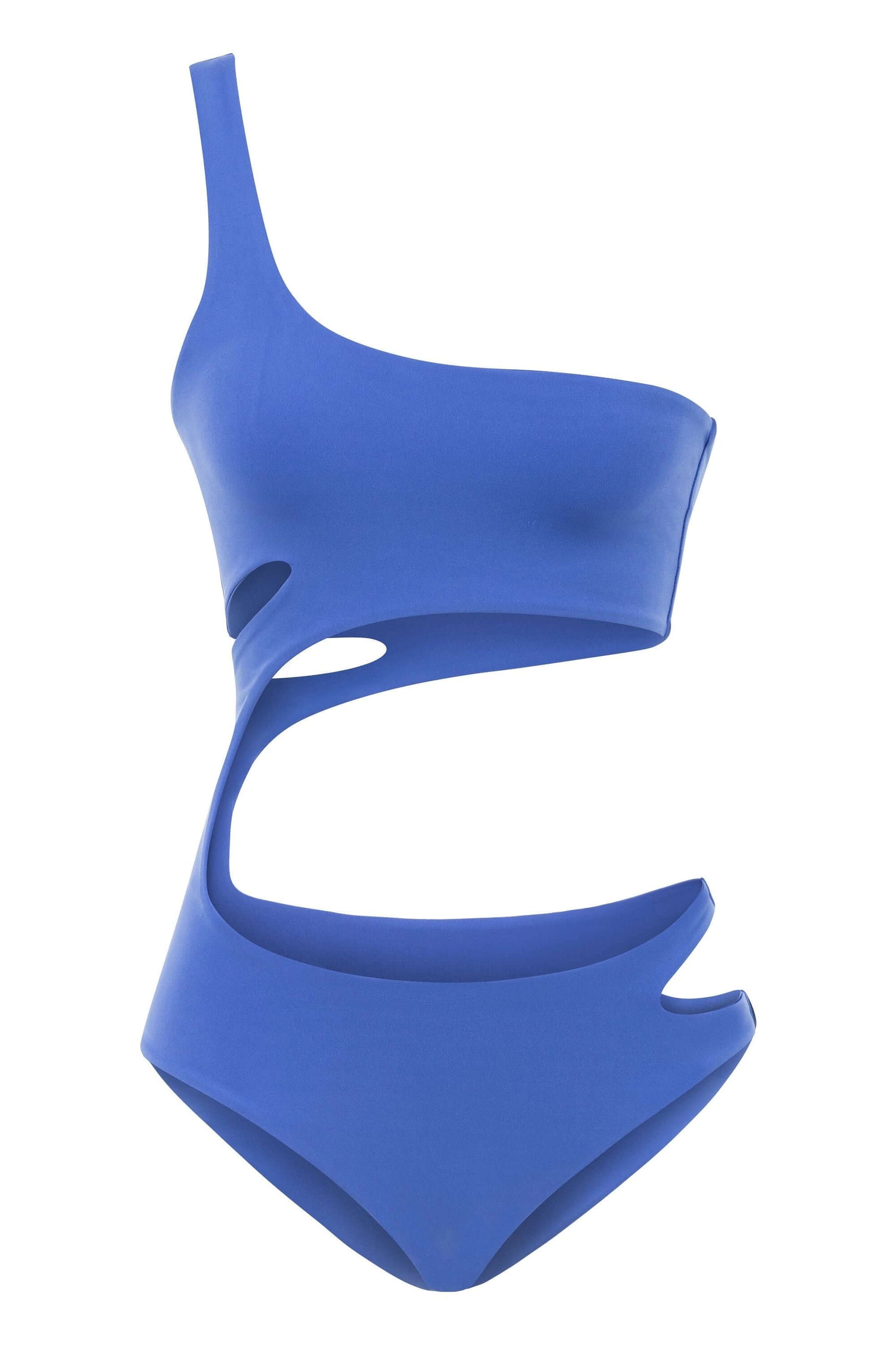 JENDUE Ocean Cutout Swimwear - One-Shoulder Monokini
