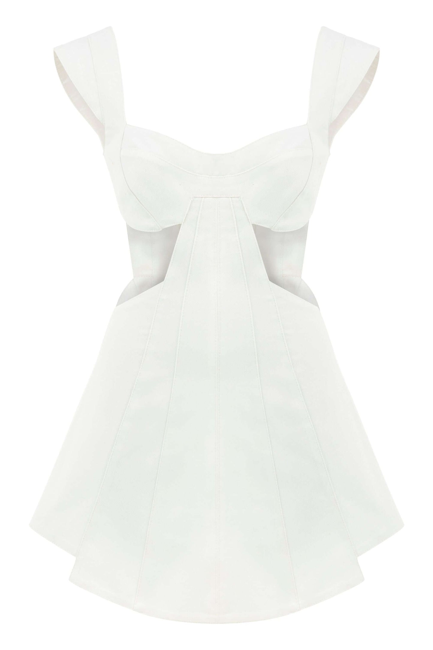 JENDUE Ron White Cut Out Denim Mini Dress - Modern & Chic