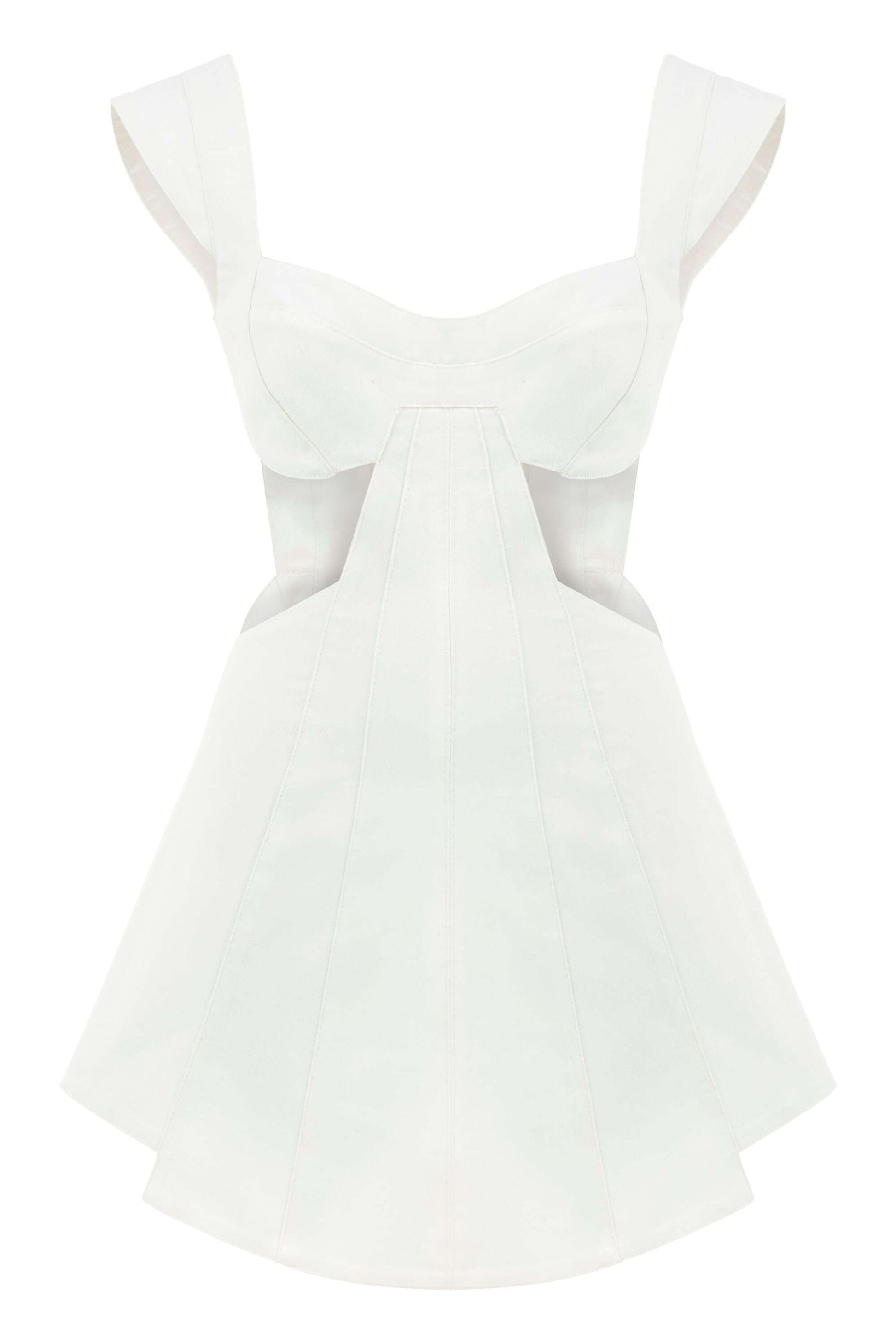 JENDUE Ron White Cut Out Denim Mini Dress - Modern & Chic