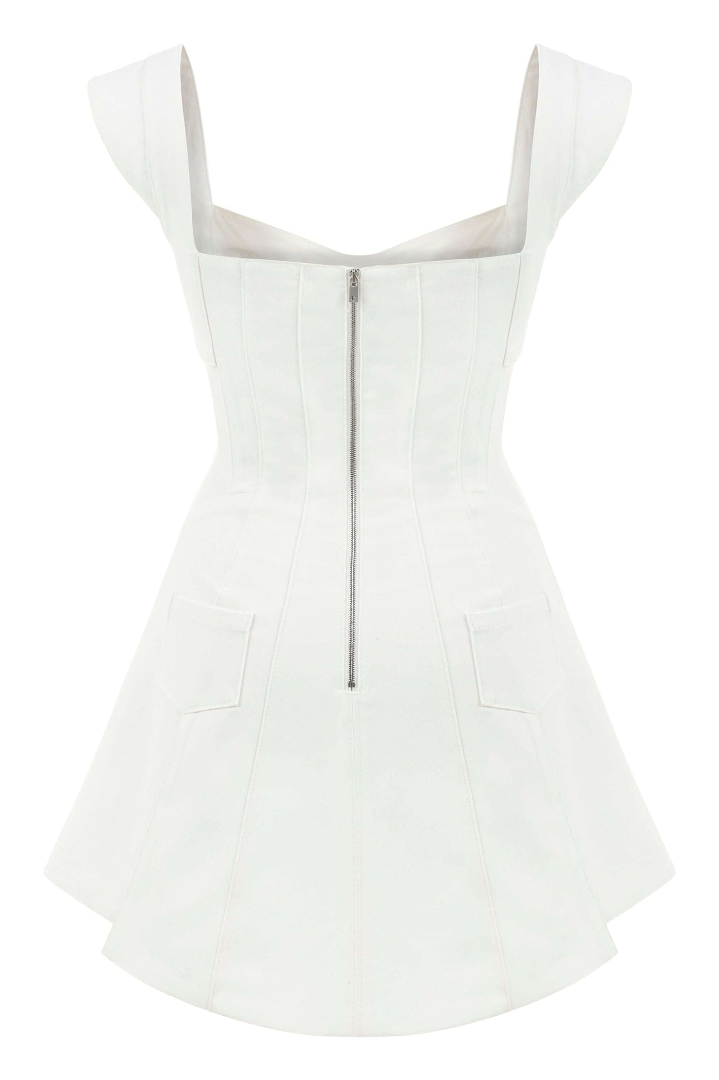 JENDUE Ron White Cut Out Denim Mini Dress - Modern & Chic