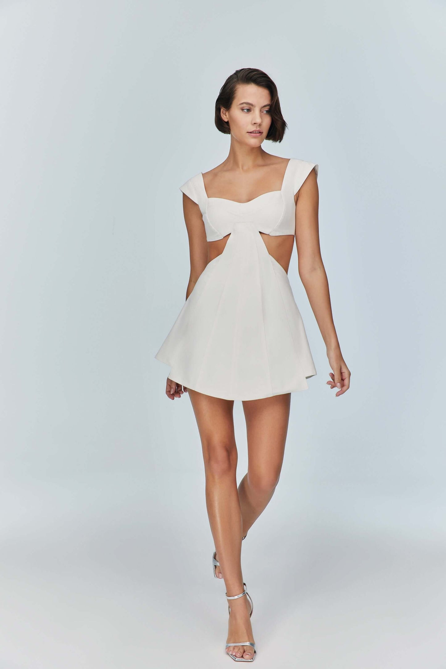 JENDUE Ron White Cut Out Denim Mini Dress - Modern & Chic