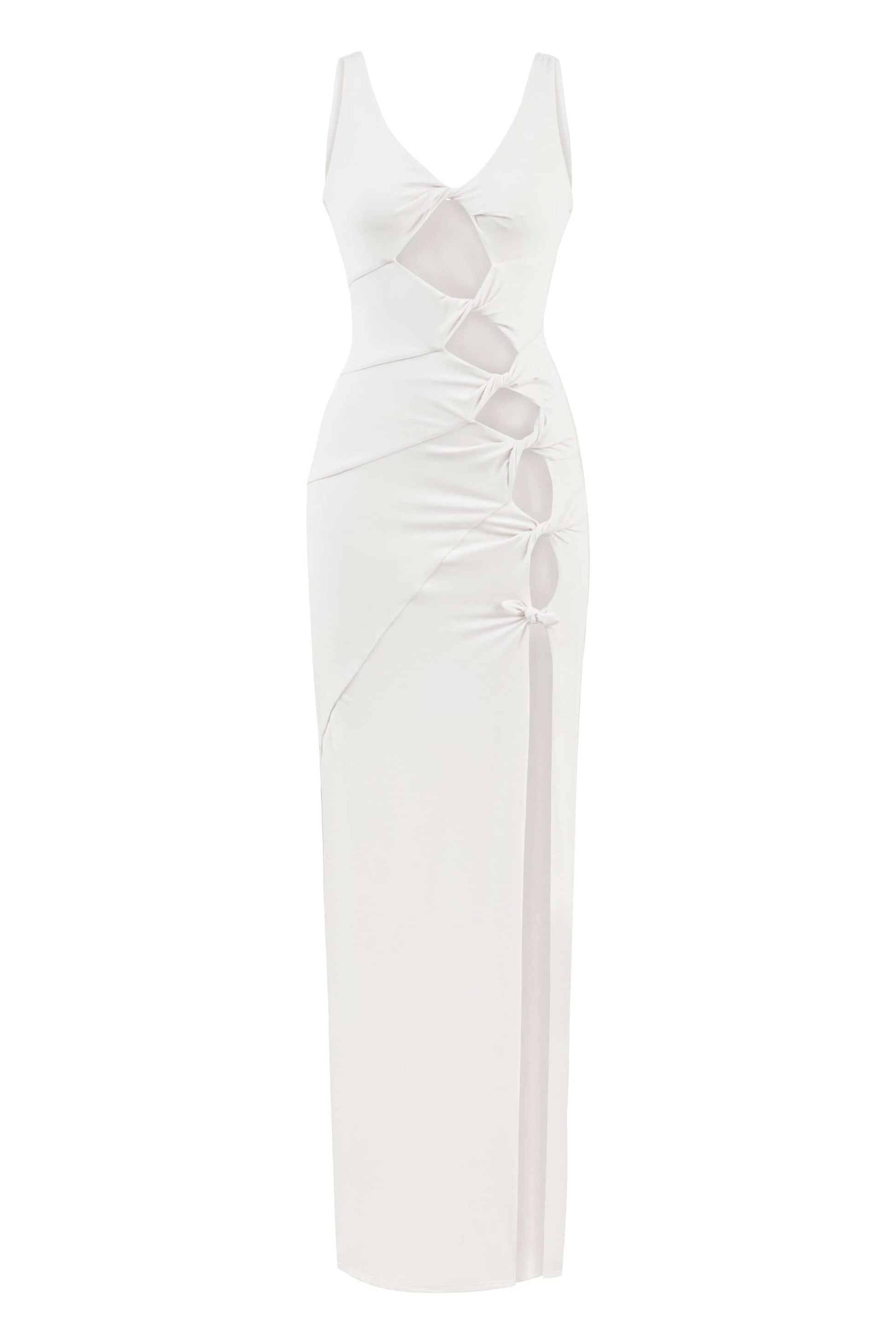 JENDUE Sara Dress - Elegant Cut-Out Maxi | Event Wear