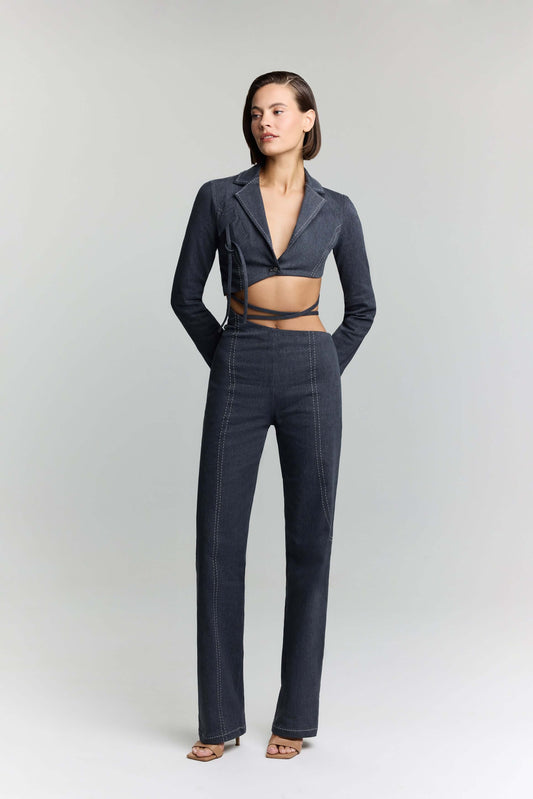 JENDUE Serendipity Denim Jean - Asymmetrical Waist Jeans