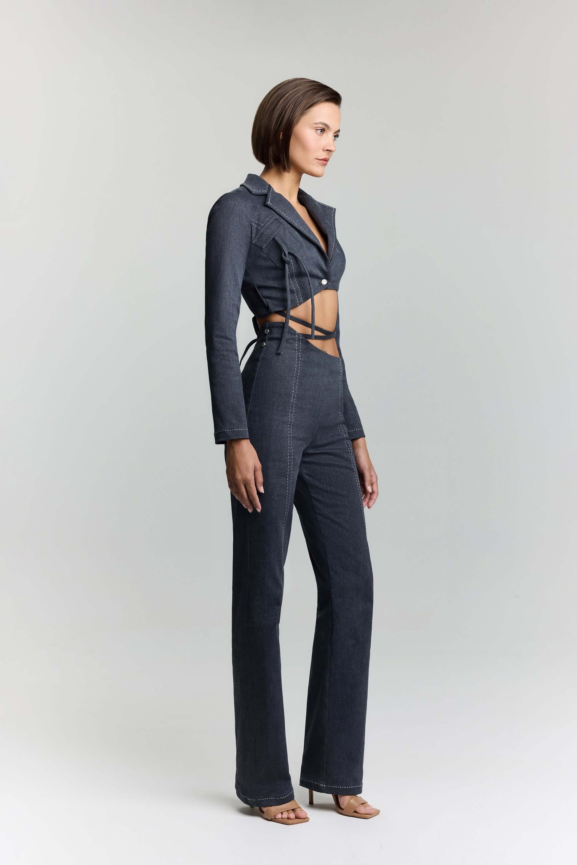 JENDUE Serendipity Denim Jean - Asymmetrical Waist Jeans
