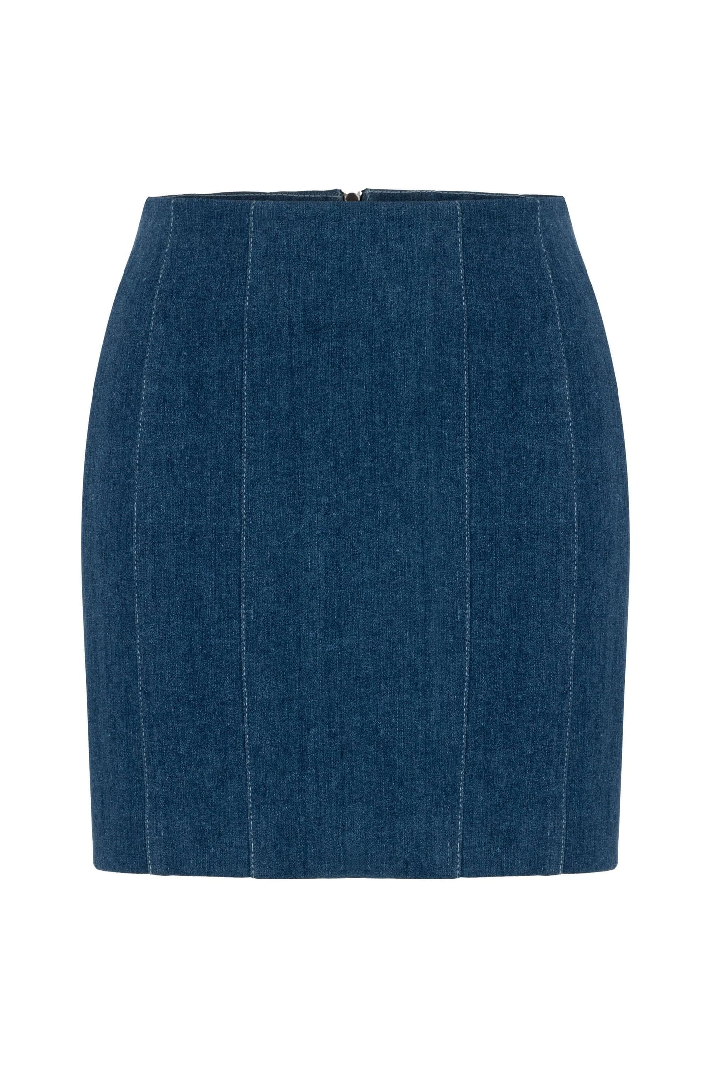 JENDUE Sosa Denim Skirt - High-Waisted Blue Mini Skirt