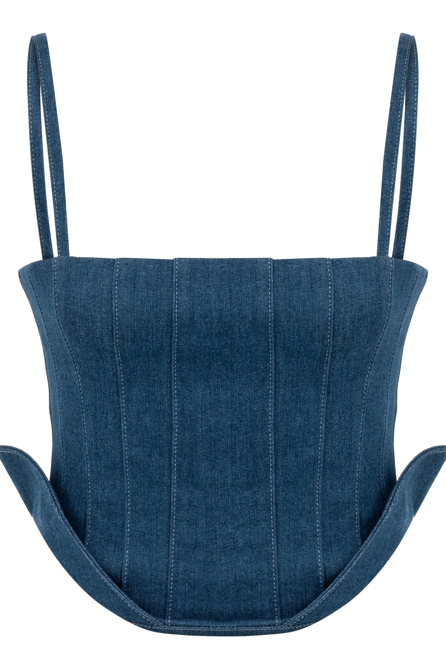 JENDUE Sosa Denim Top - Strapless Denim Corset