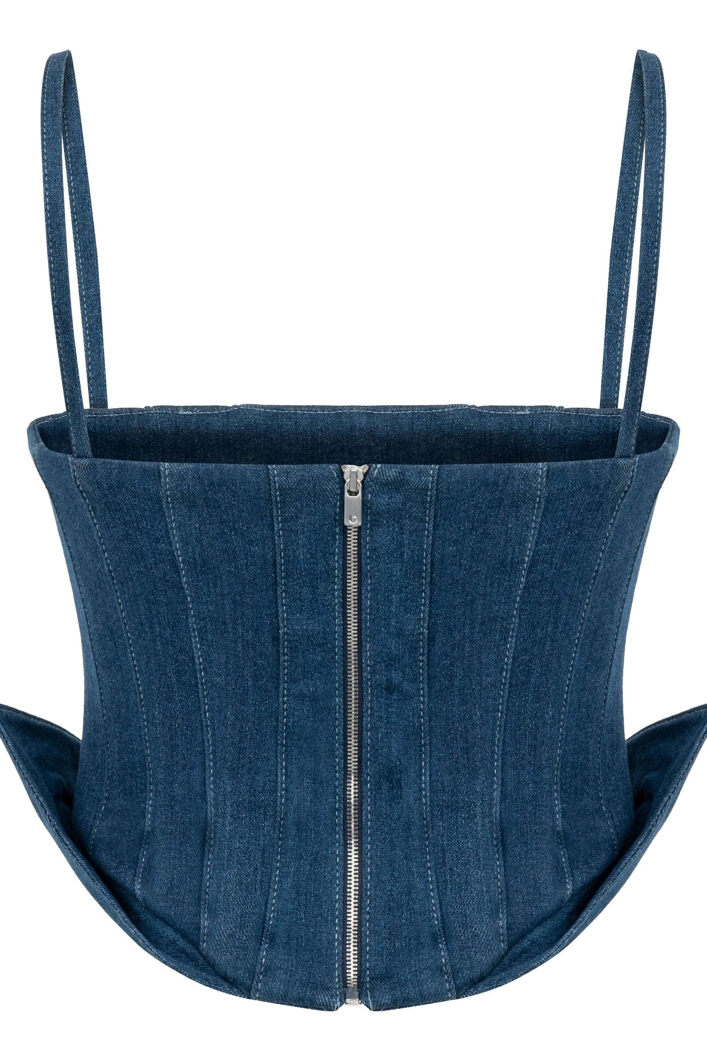 JENDUE Sosa Denim Top - Strapless Denim Corset