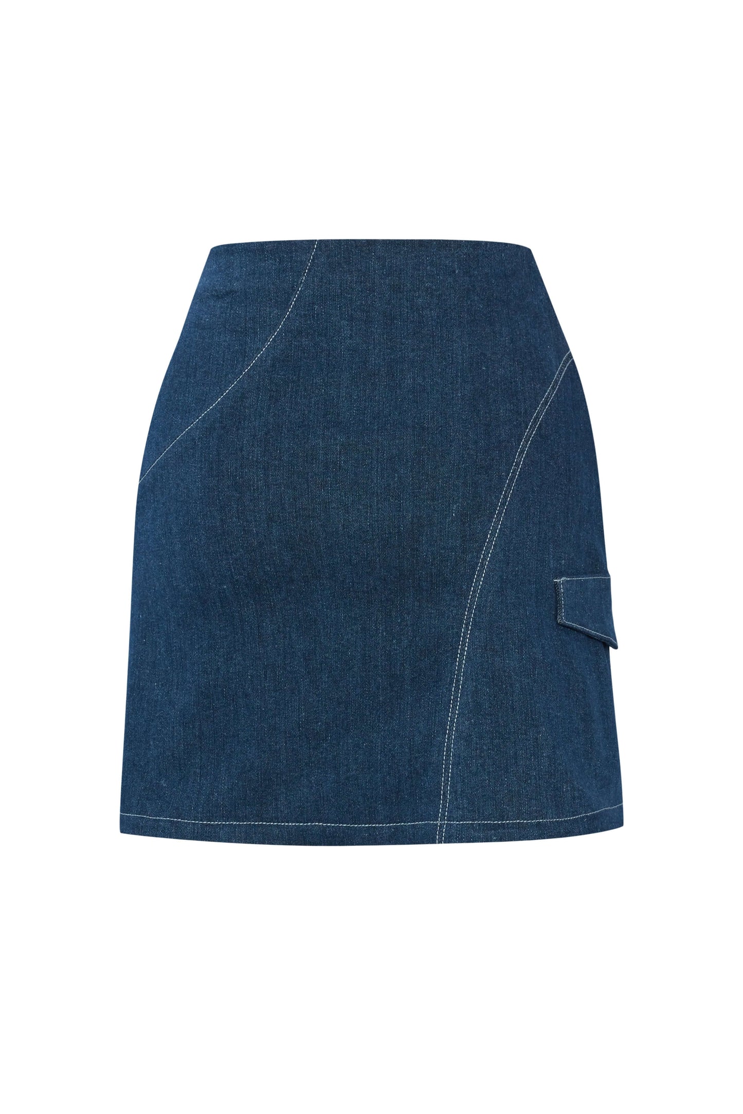 JENDUE Spin Denim Skirt - Stylish A-Line Mini with Zipper