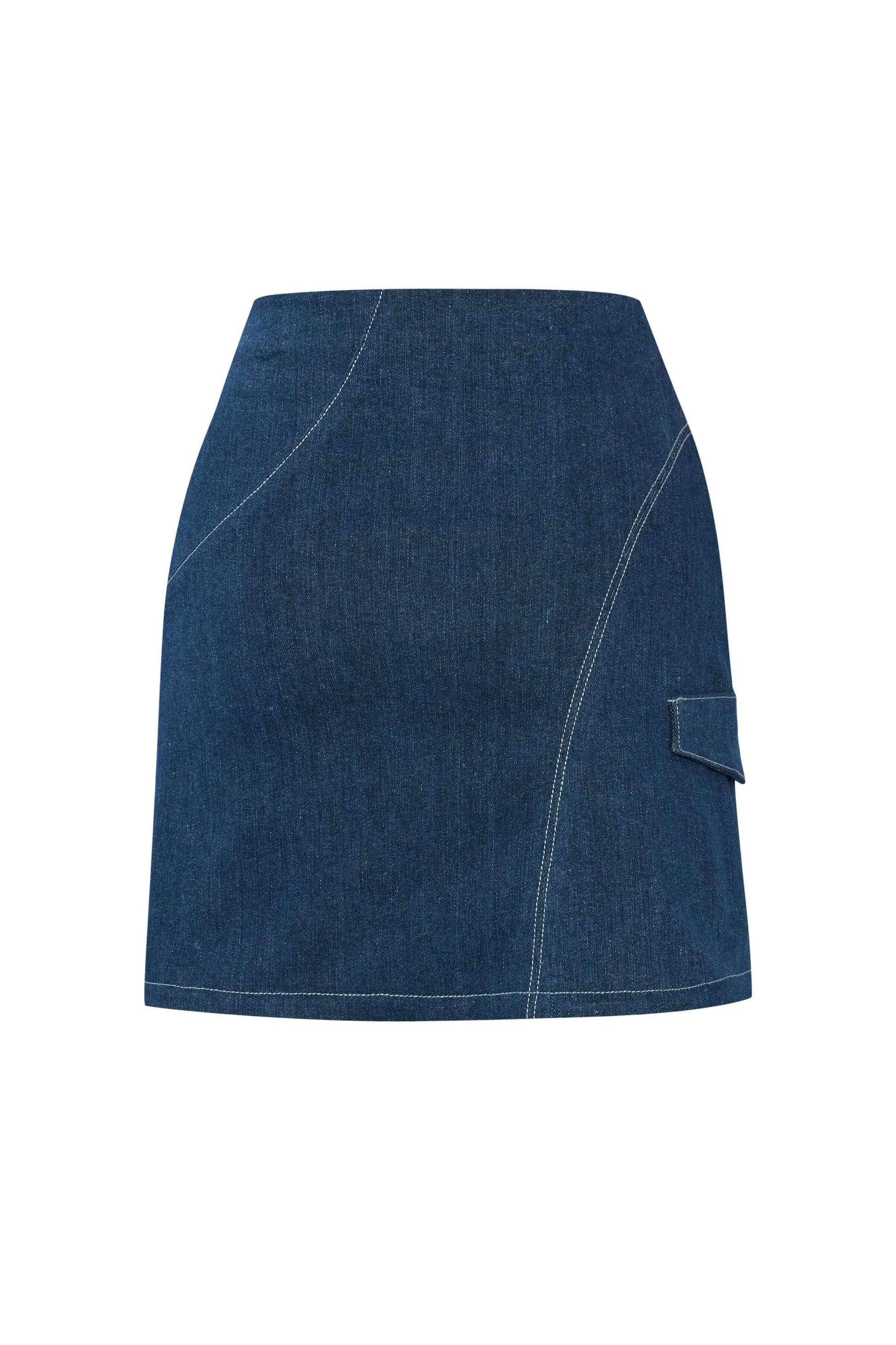 JENDUE Spin Denim Skirt - Stylish A-Line Mini with Zipper