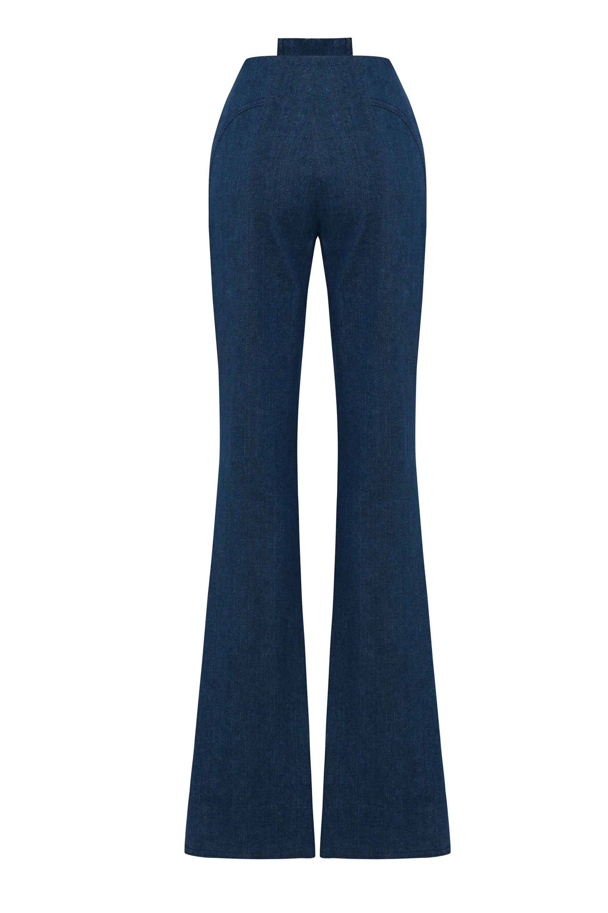 JENDUE Sublime Denim Jean - High-Waisted Flared with Slits
