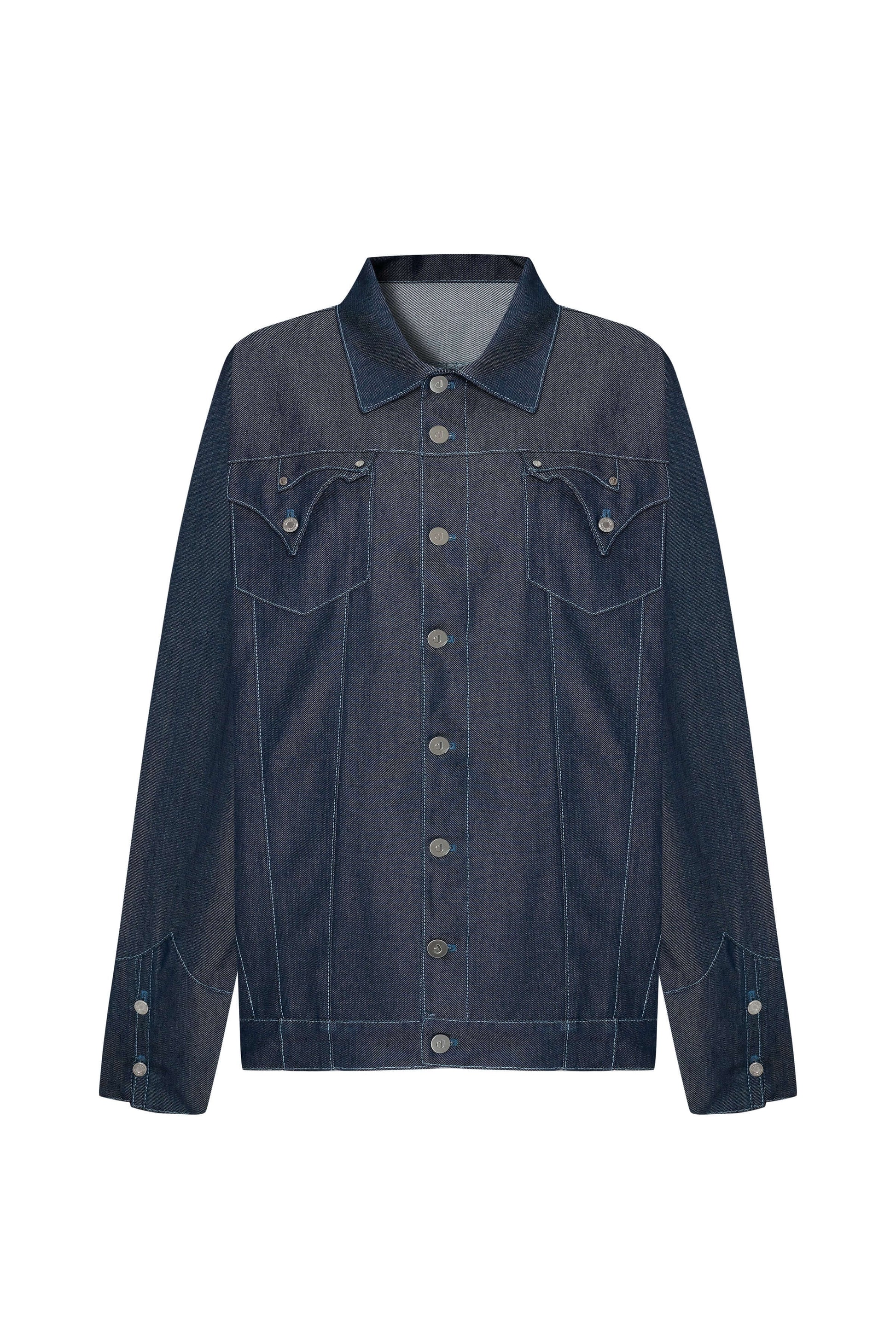 JENDUE Timeless Denim Jacket - Classic & Durable Outerwear