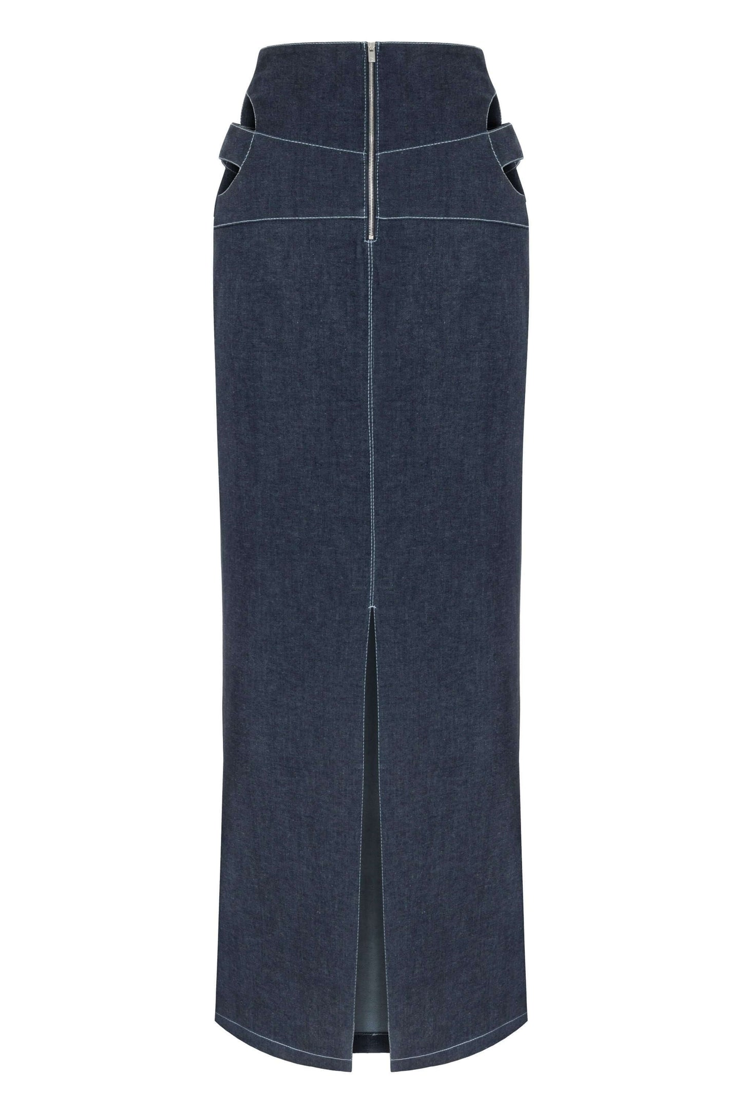 JENDUE Vonk Cut Out Denim Skirt - Stylish Women's Maxi
