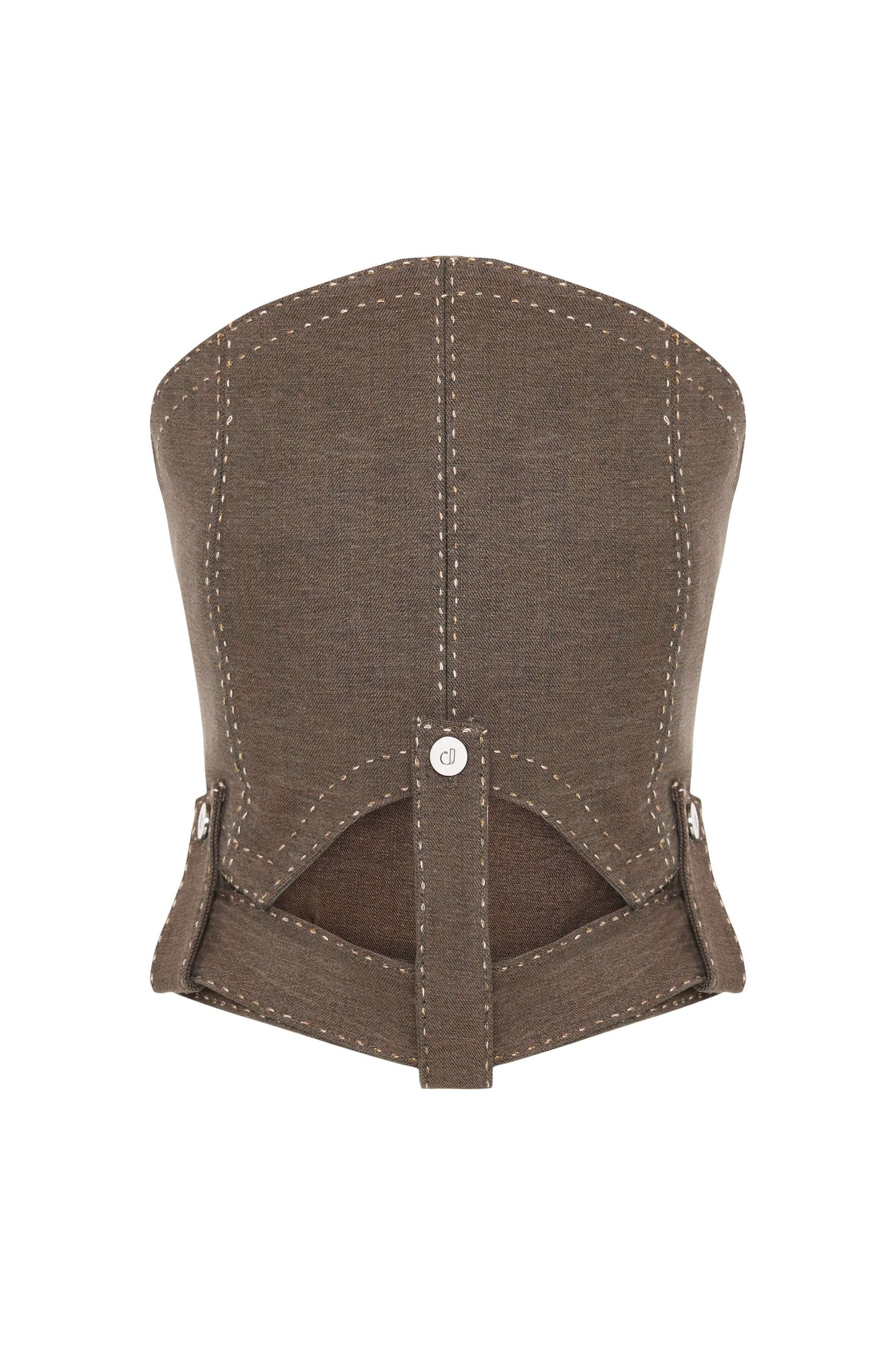 JENDUE Wild Flower Denim Corset Top
