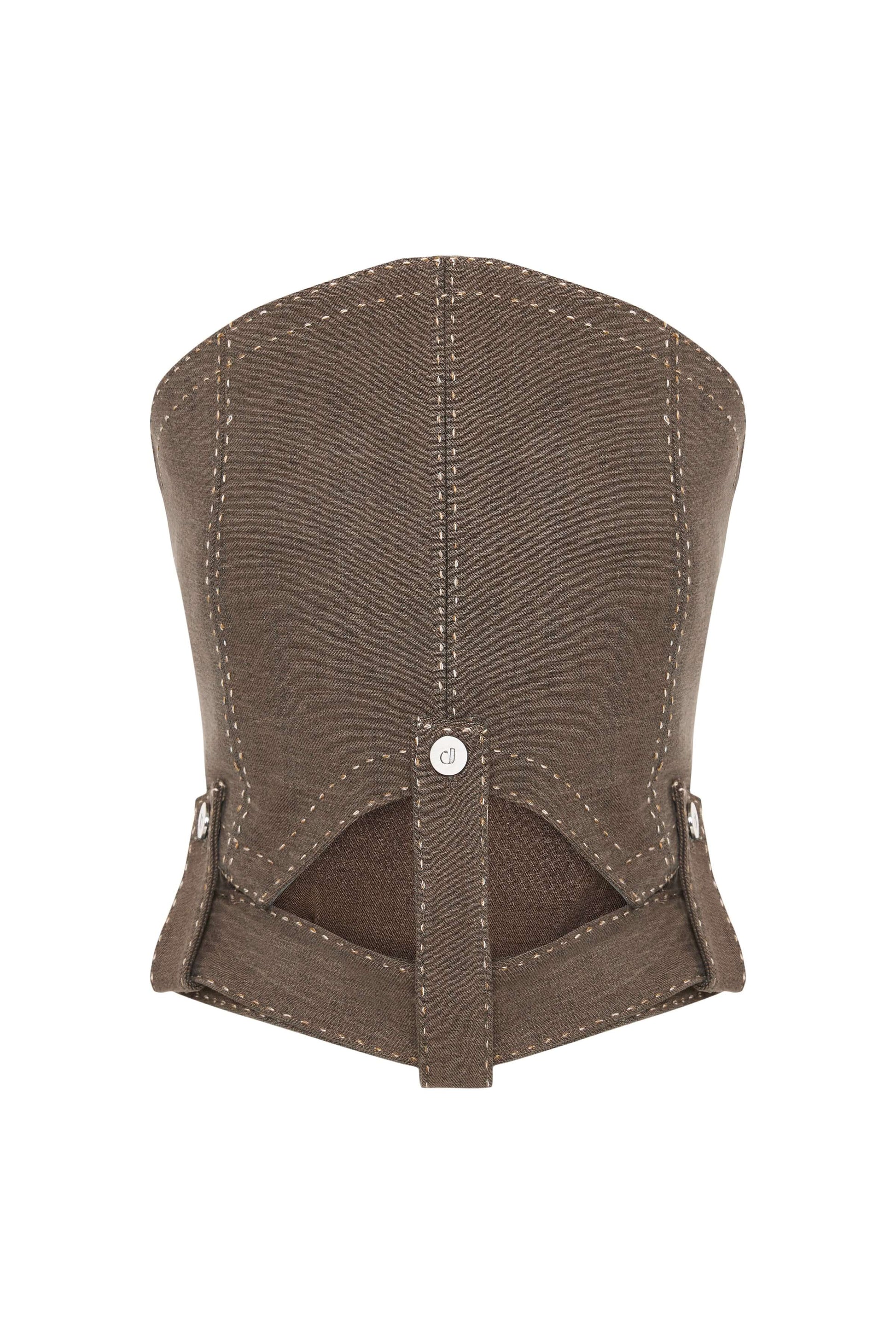 JENDUE Wild Flower Denim Corset Top
