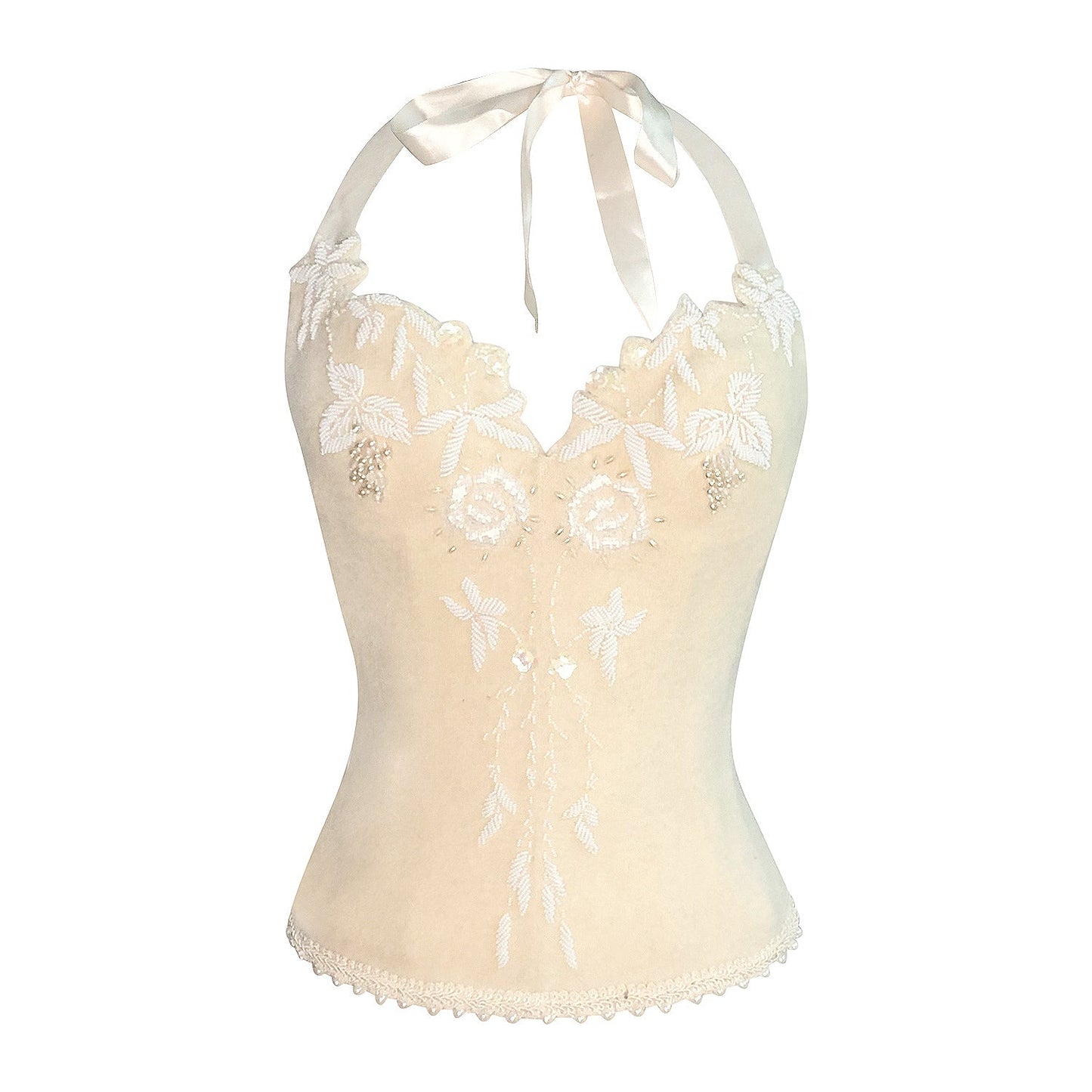 Janice Bustier-Vintage Beaded Wool