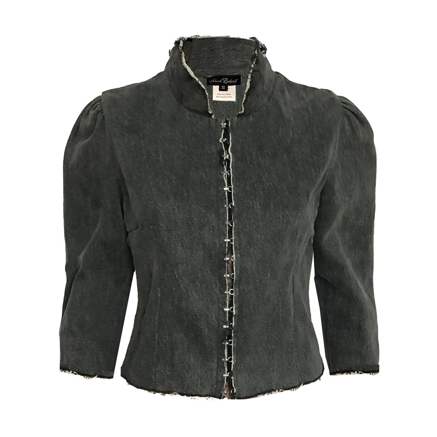 Joni Cropped Jacket –Distressed Black