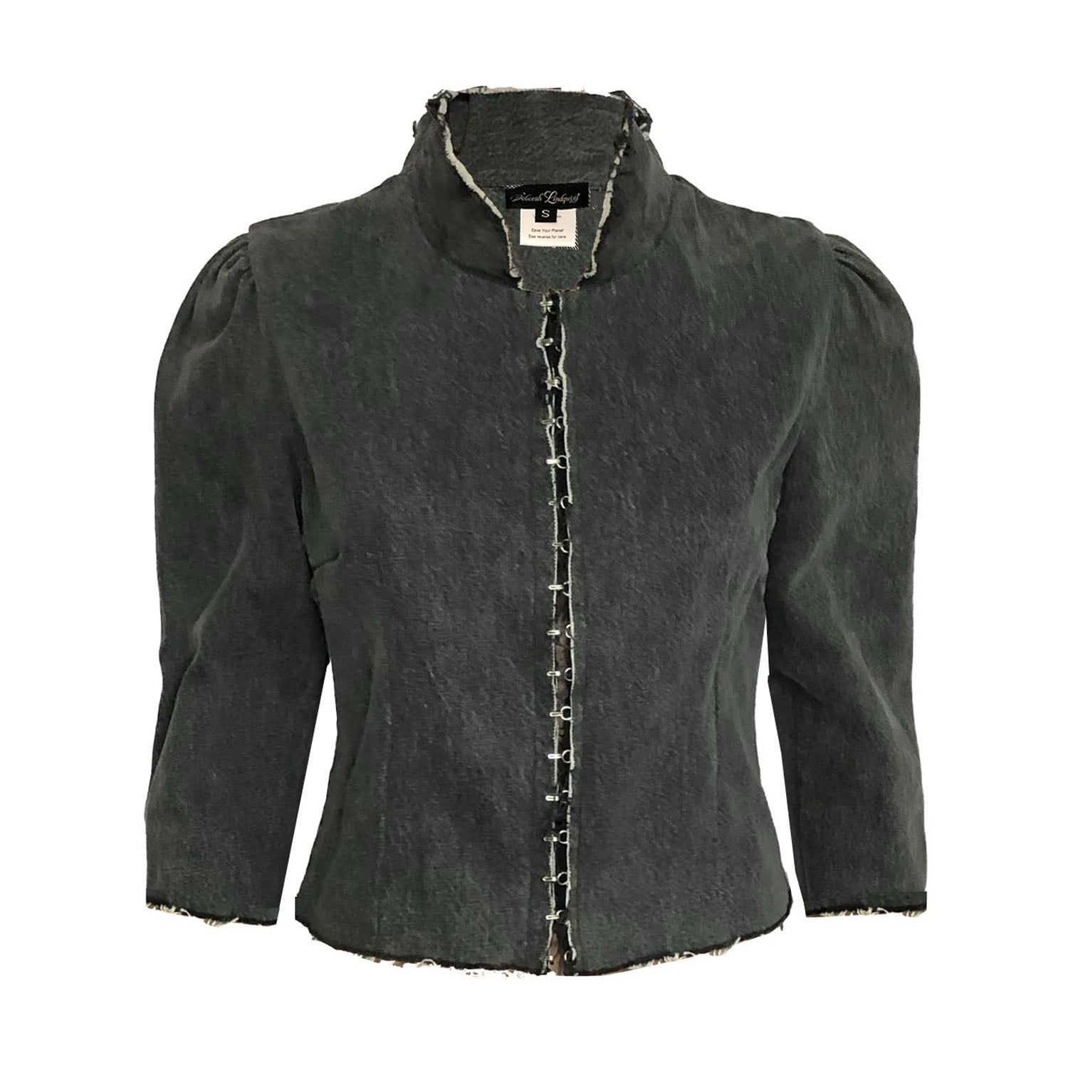 Joni Cropped Jacket –Distressed Black