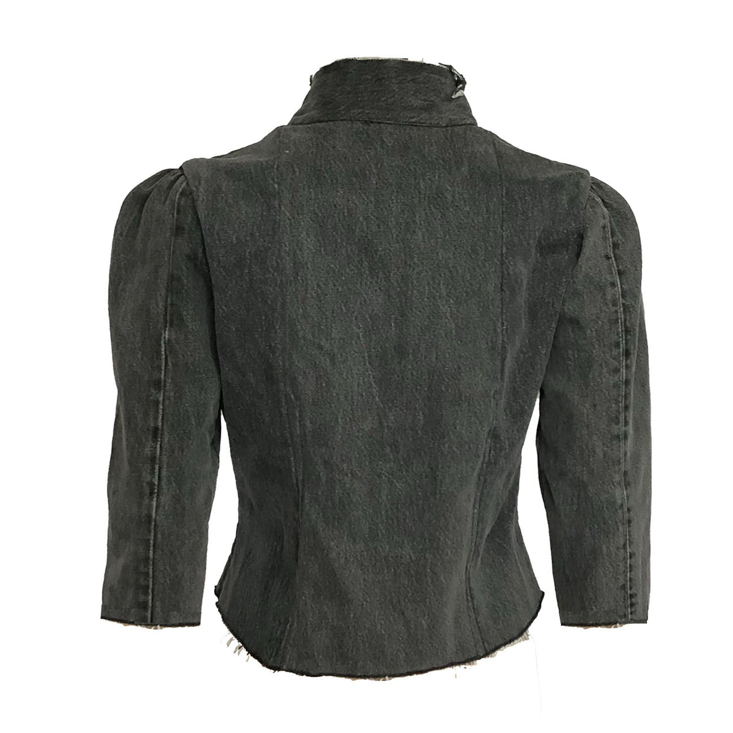 Joni Cropped Jacket –Distressed Black
