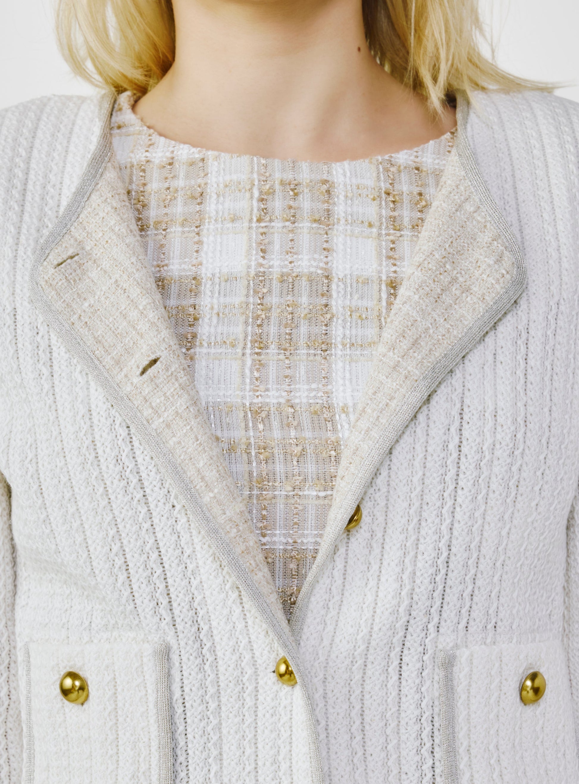 Lace Knit Cardigan - Off-White