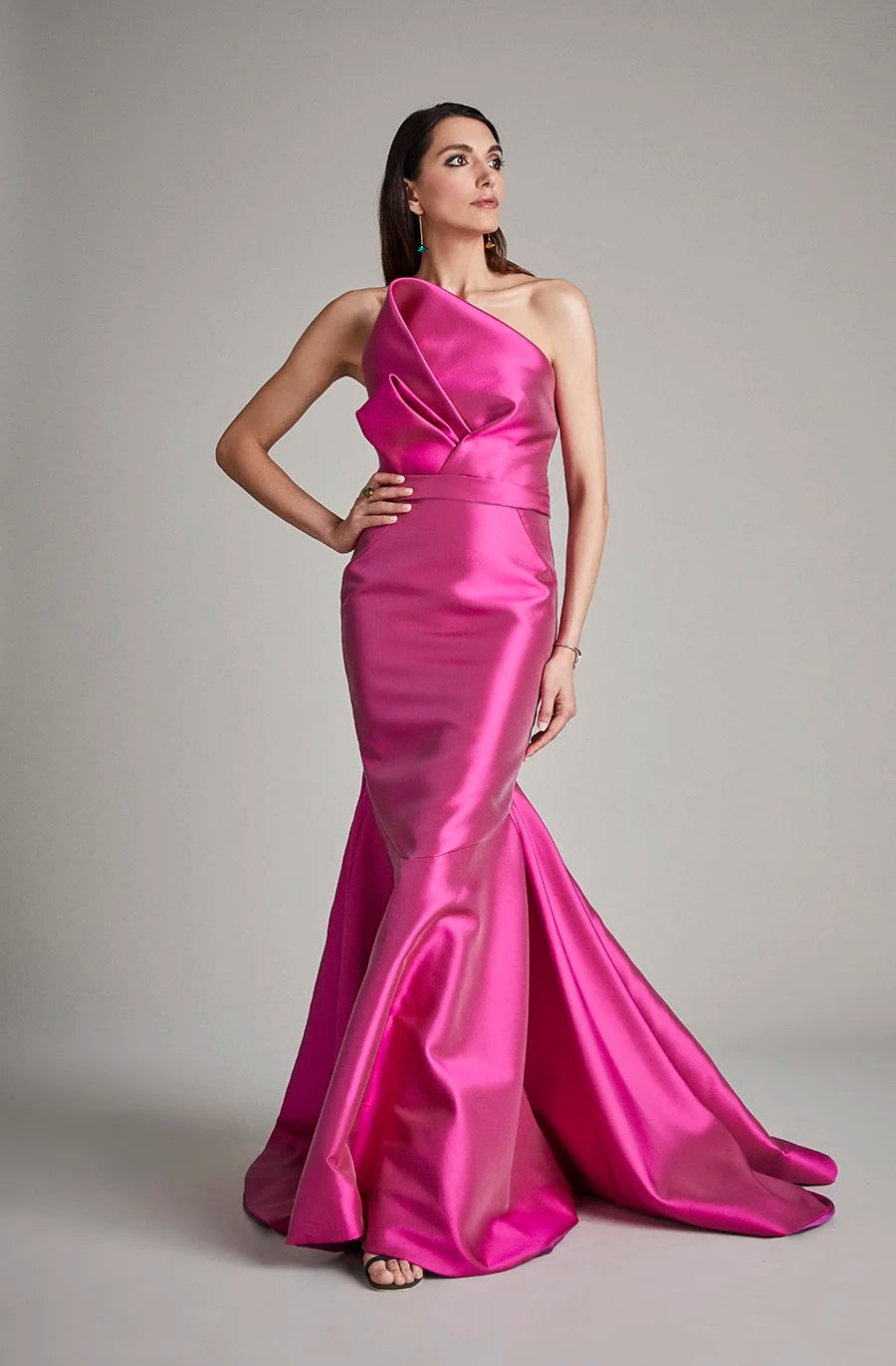 Deconstructed Bow Bodice with Pleated Skirt