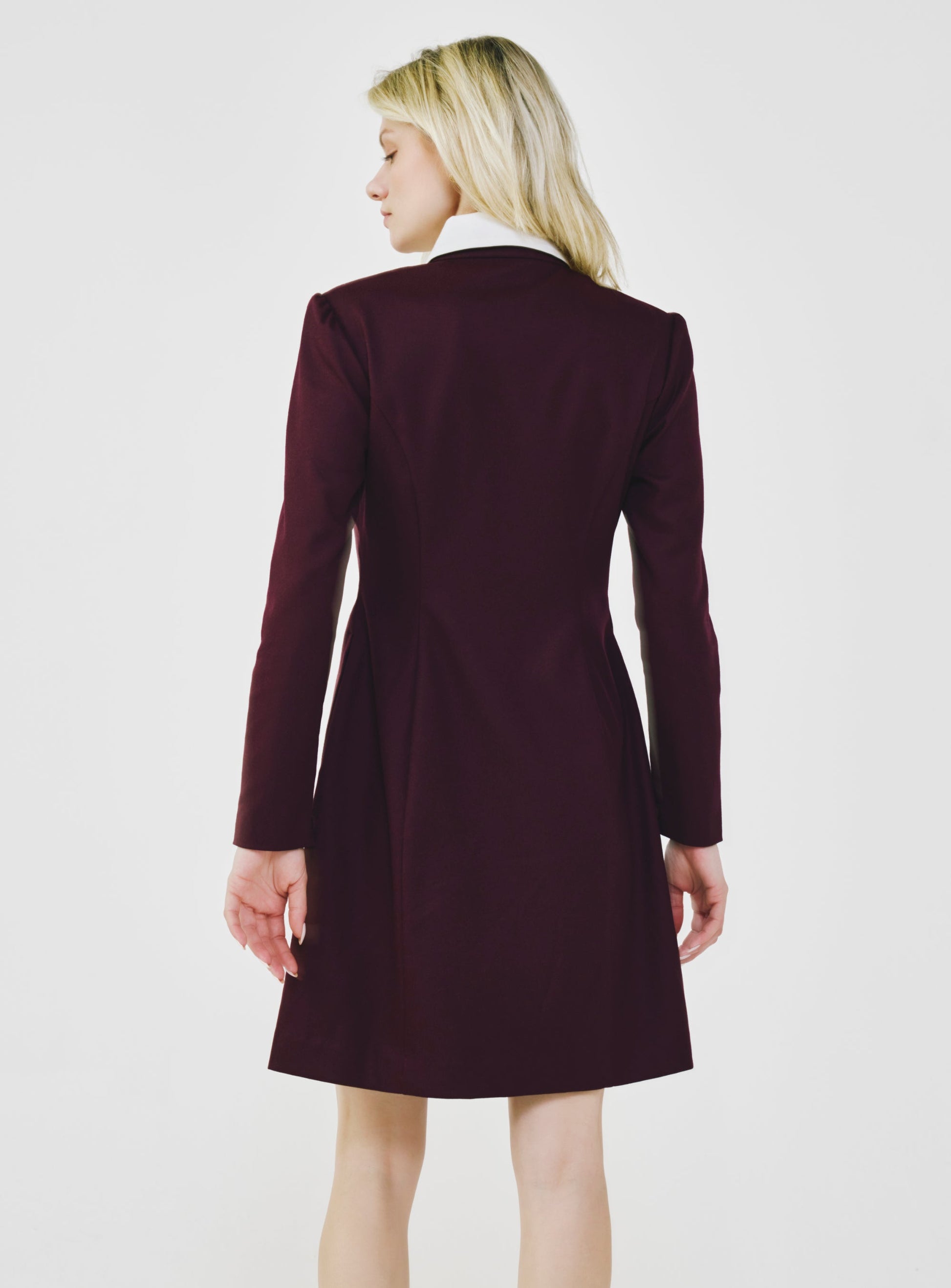 Long Sleeve Wool Shirt Dress