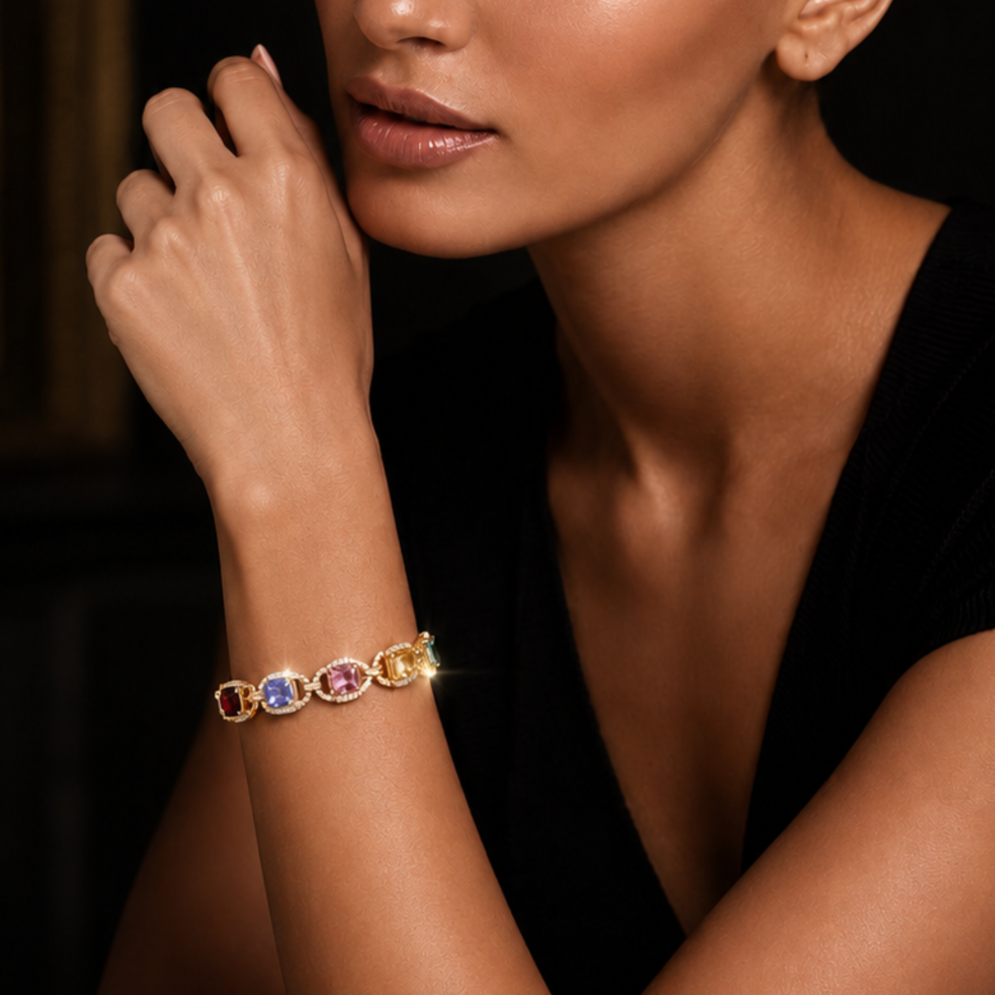 18K Gold Kaleidoscope Diamond Bracelet