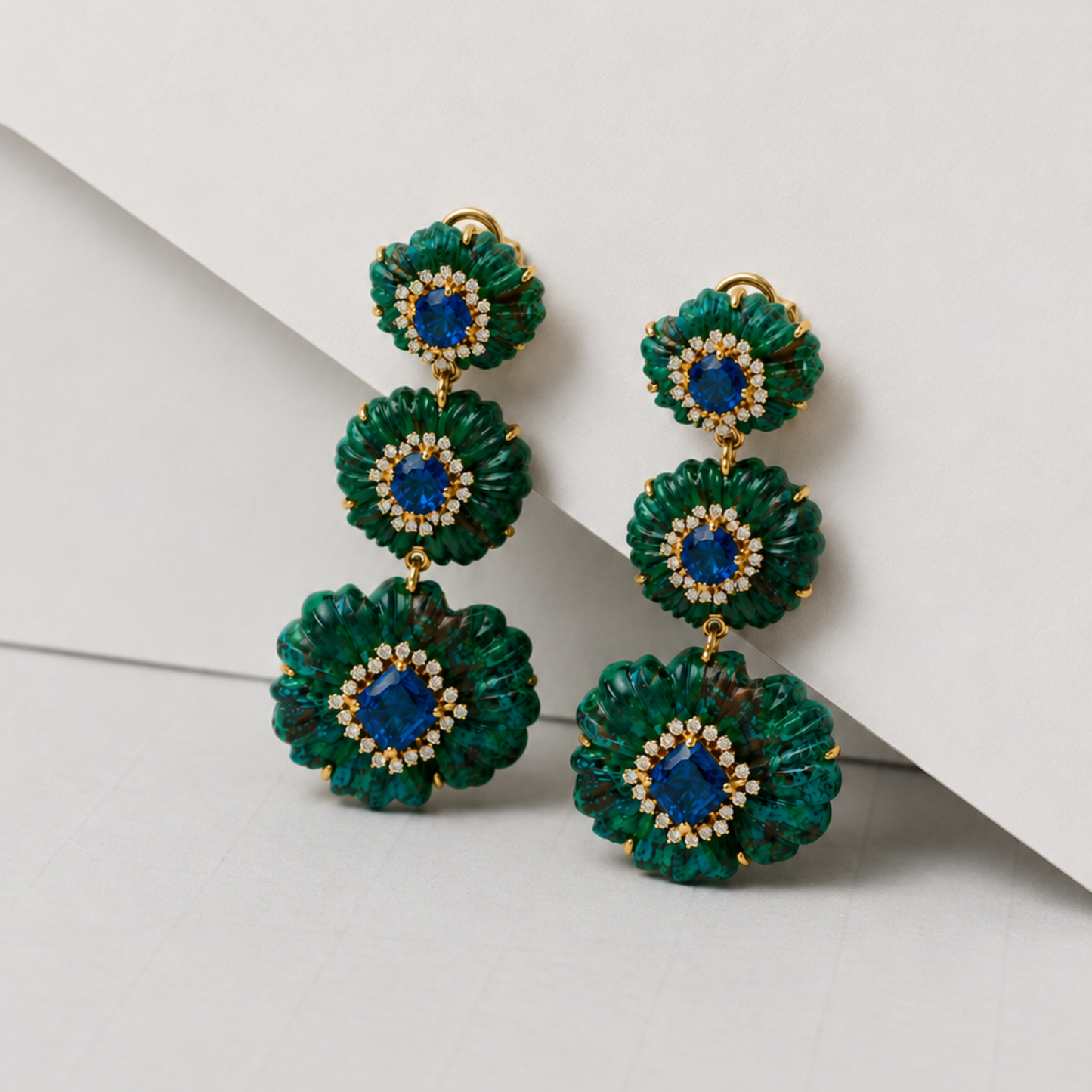 14K Gold Botanica Diamond Earrings