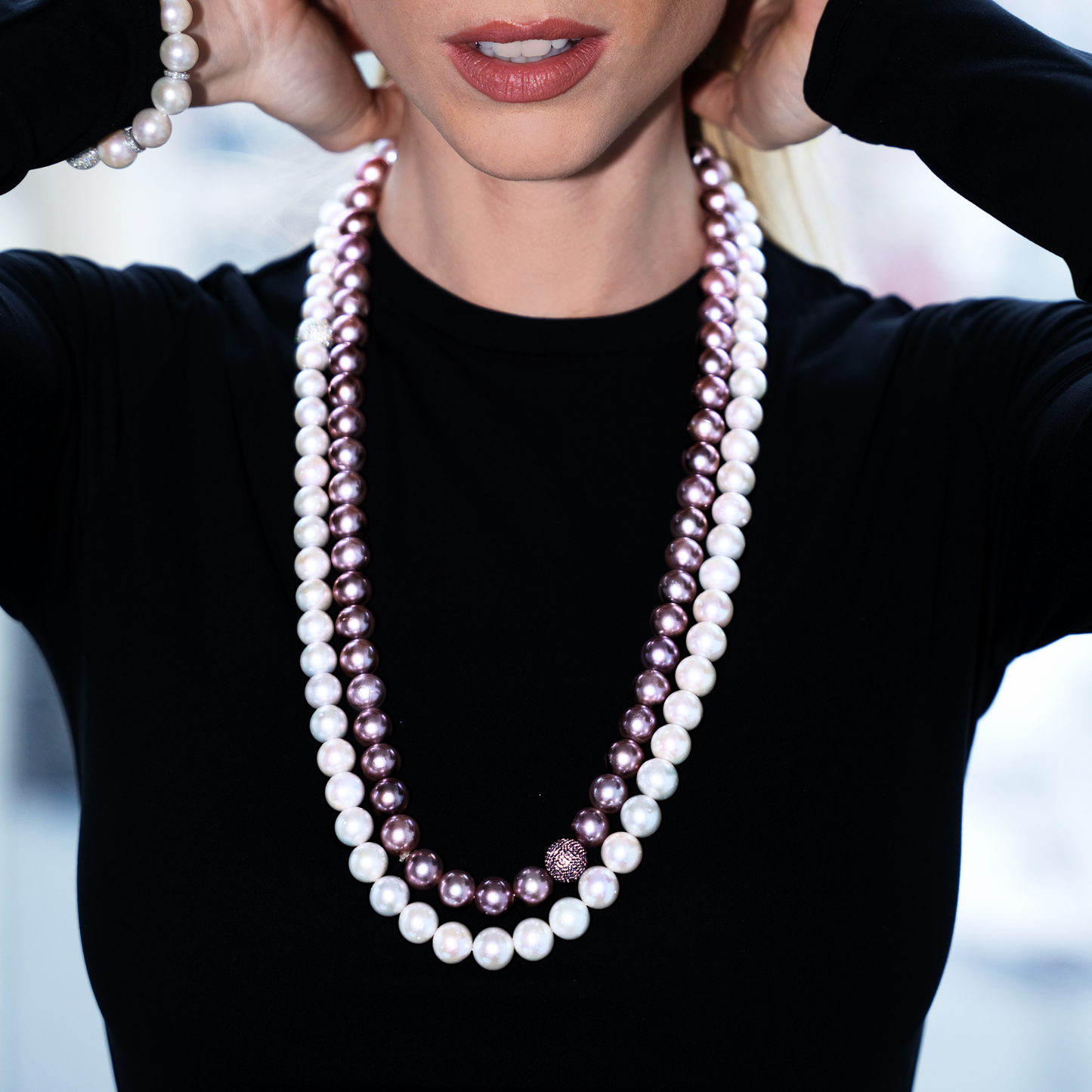 Snow White Tahitian Pearl Necklace
