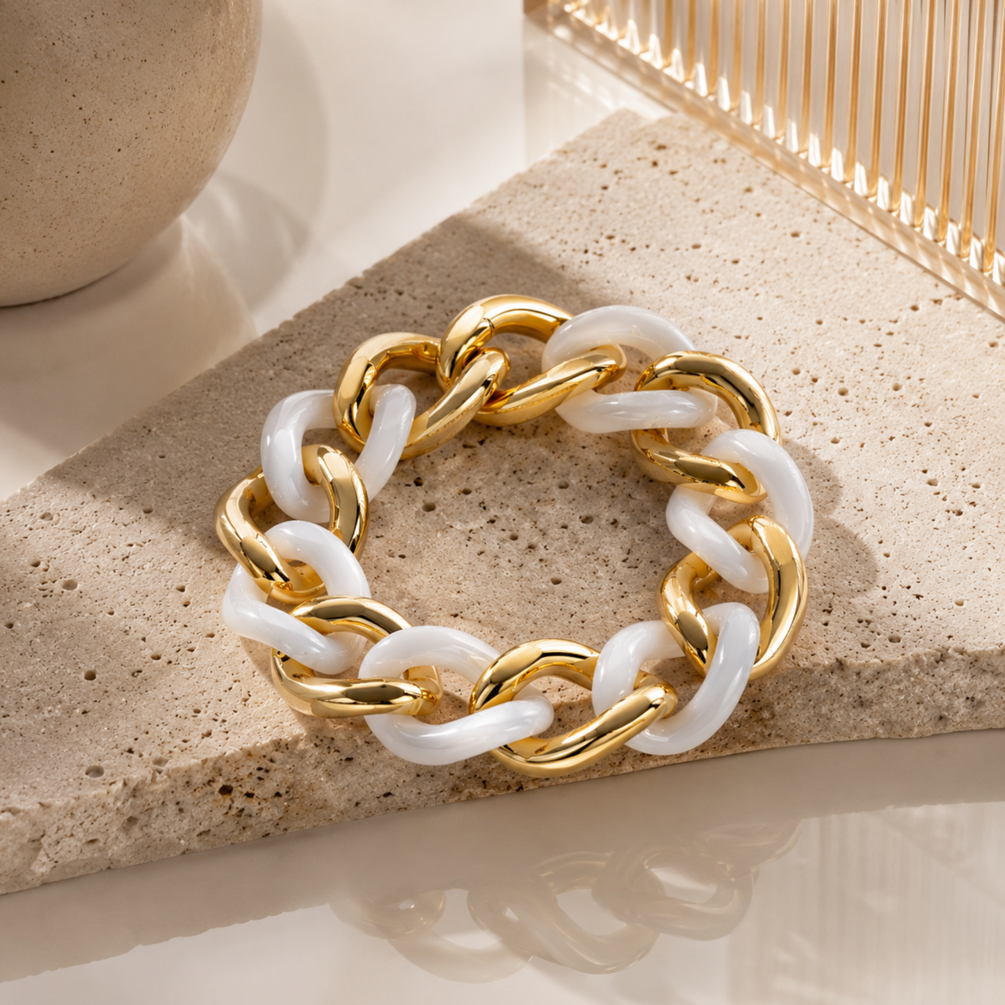 Gourmette White Bracelet XS