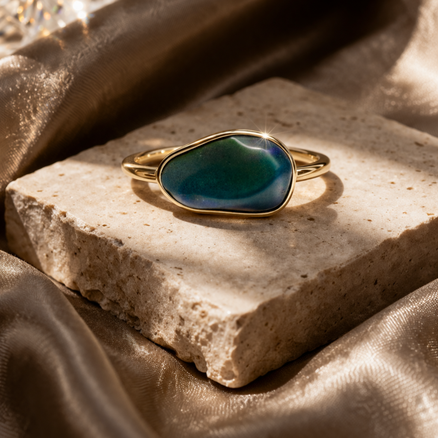 14K Gold Opal Ring