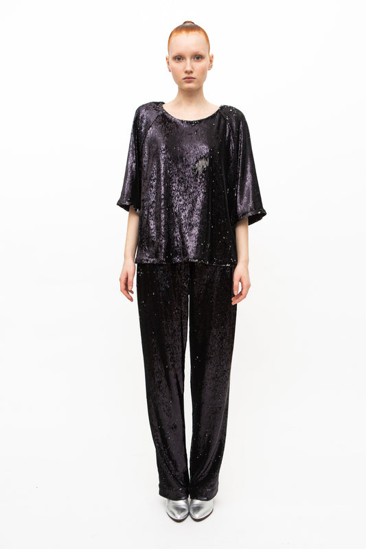 Shirt Sequins Black