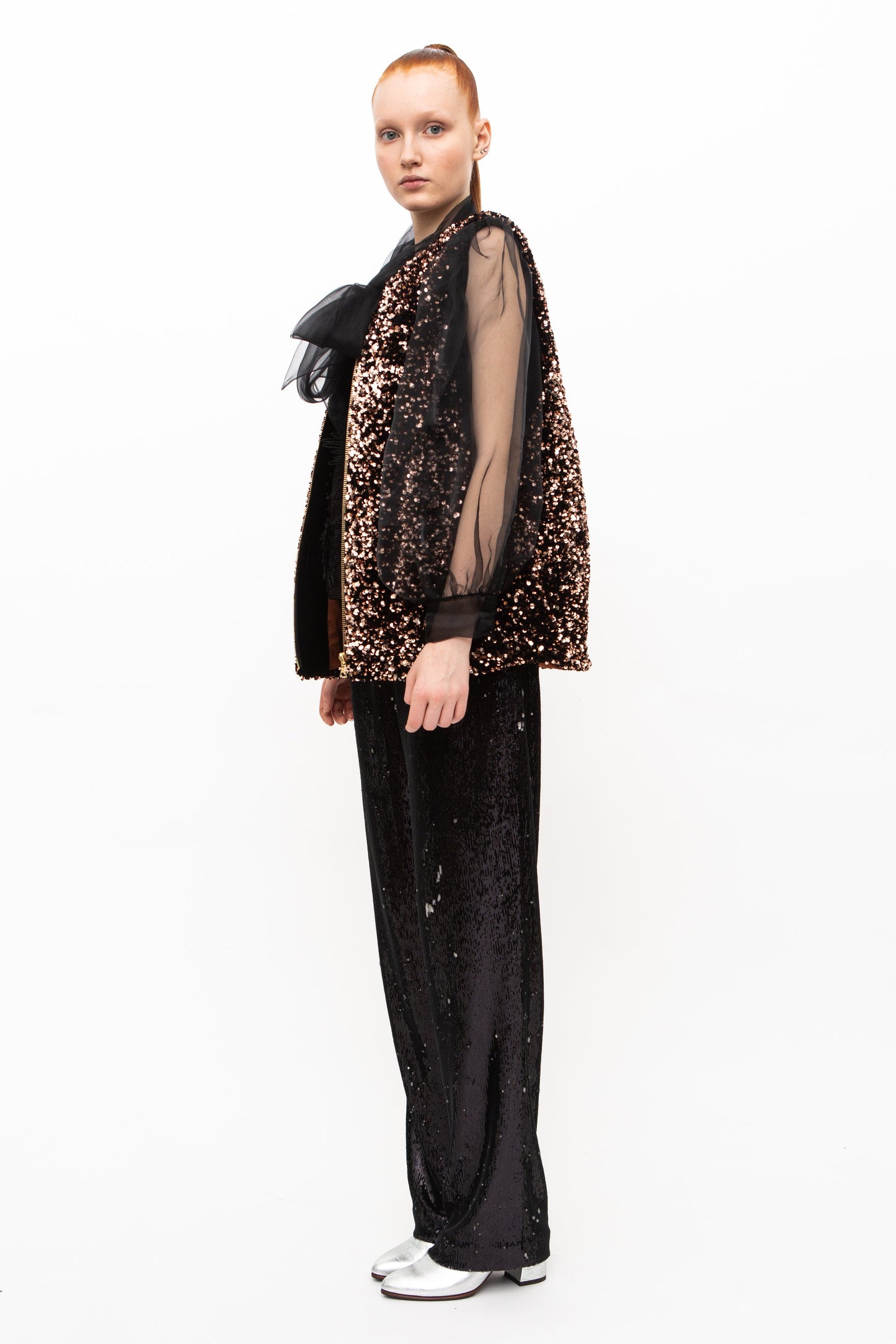 Vest Sequins Bronze
